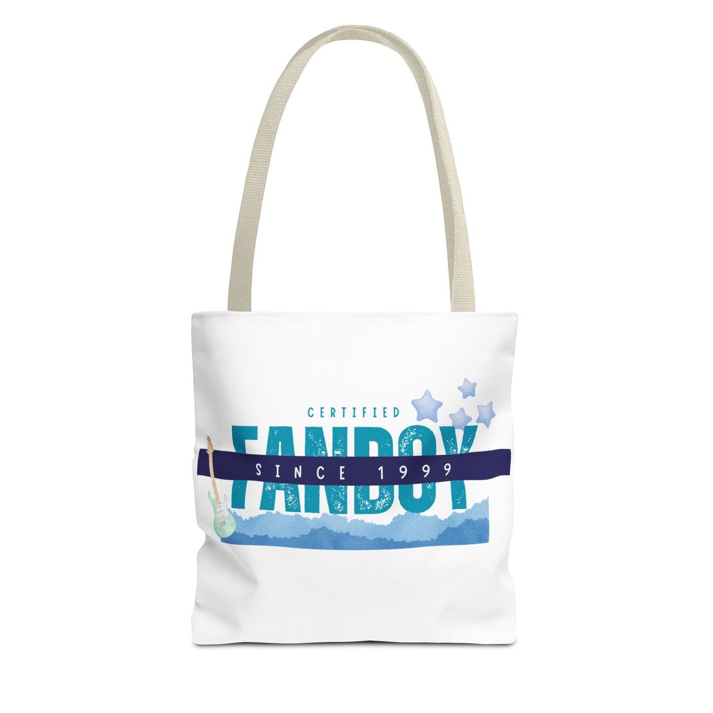Certified Fanboy Since 1999 – Pop Music Tote Bag– Nostalgic Music Tote, Cute Tote, Gift for Fangirls, Fan Merchandise, Artsy Bag, AOP Design - Mixtape Hearts