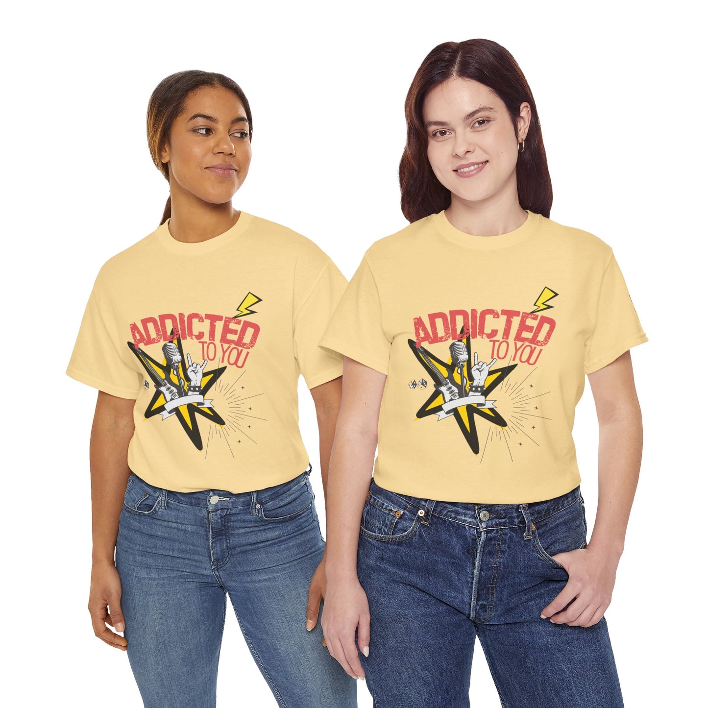 "Addicted to You" – Sad Songs & Soft Cotton Tee | Casual Graphic Tee, Gift for Music Lovers, Trendy Streetwear, Comfortable Everyday Wear, [...] - Mixtape Hearts