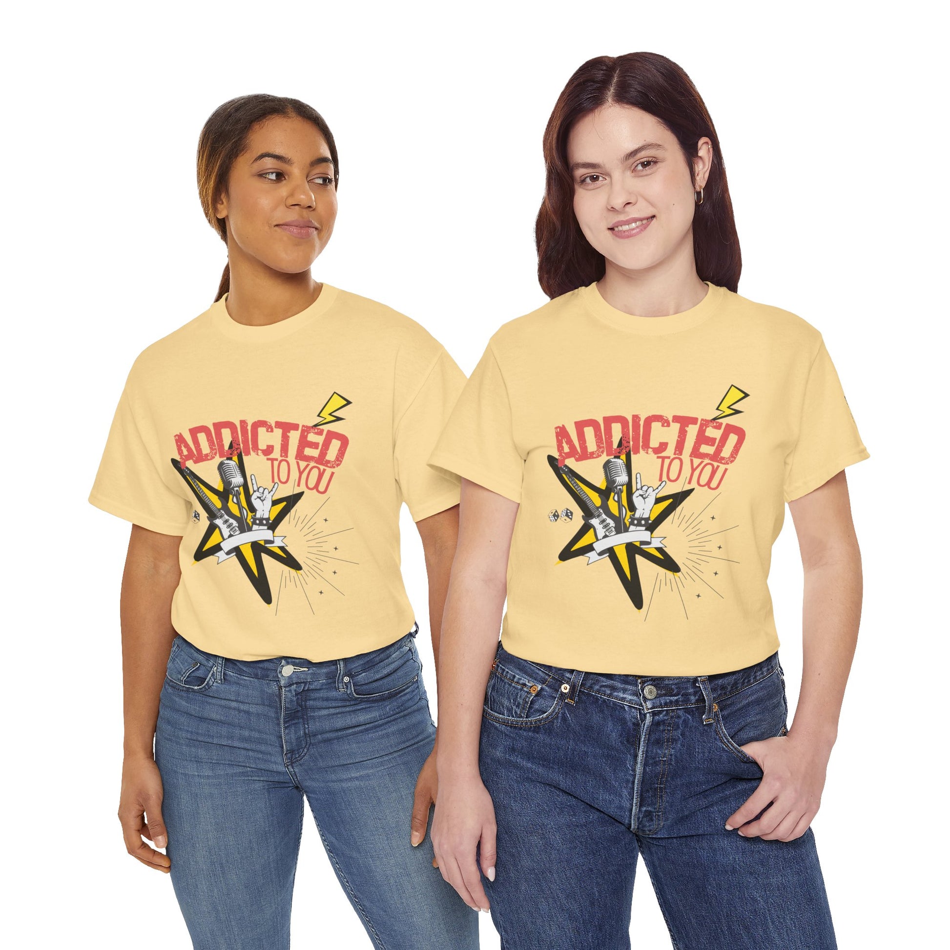 "Addicted to You" – Sad Songs & Soft Cotton Tee | Casual Graphic Tee, Gift for Music Lovers, Trendy Streetwear, Comfortable Everyday Wear, [...] - Mixtape Hearts