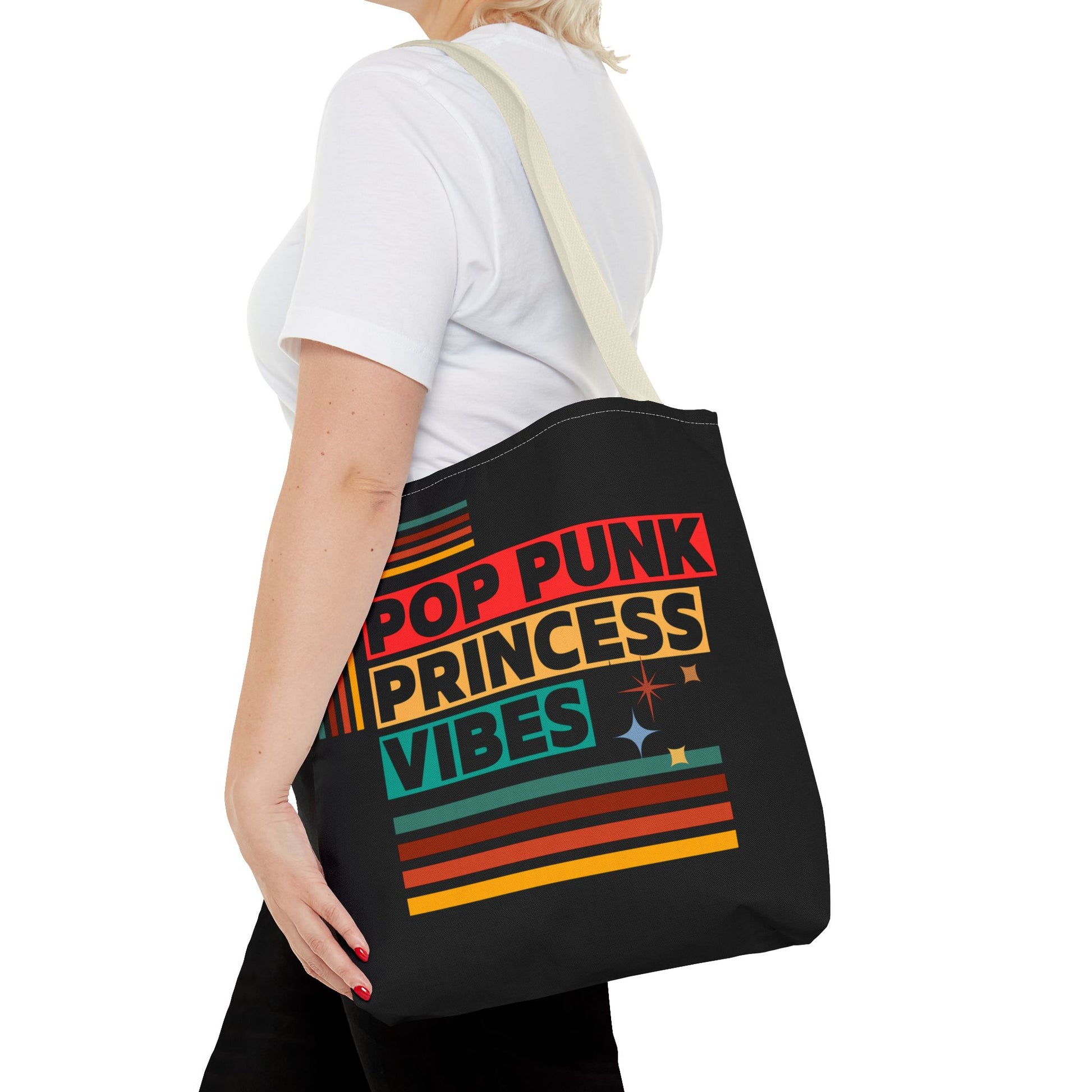 Pop Punk Princess Vibes – Loud & Cute Tote Bag – Emotional Era Tote Bag– Retro Music Tote – Pop Music Tote Bag – Nostalgic Music Tote - Mixtape Hearts
