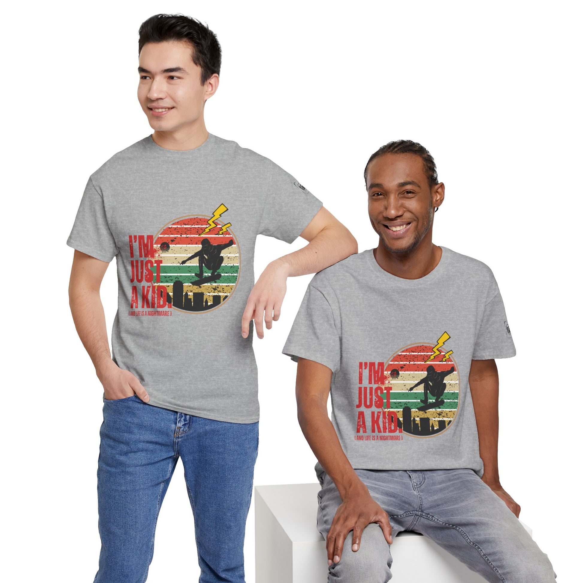I’m Just a Kid T-Shirt – 2000s Pop Punk Graphic Tee Inspired by Simple Plan, Unisex Cotton T-Shirt, Gift for Young Explorers, Playful Design for All Ages - Mixtape Hearts