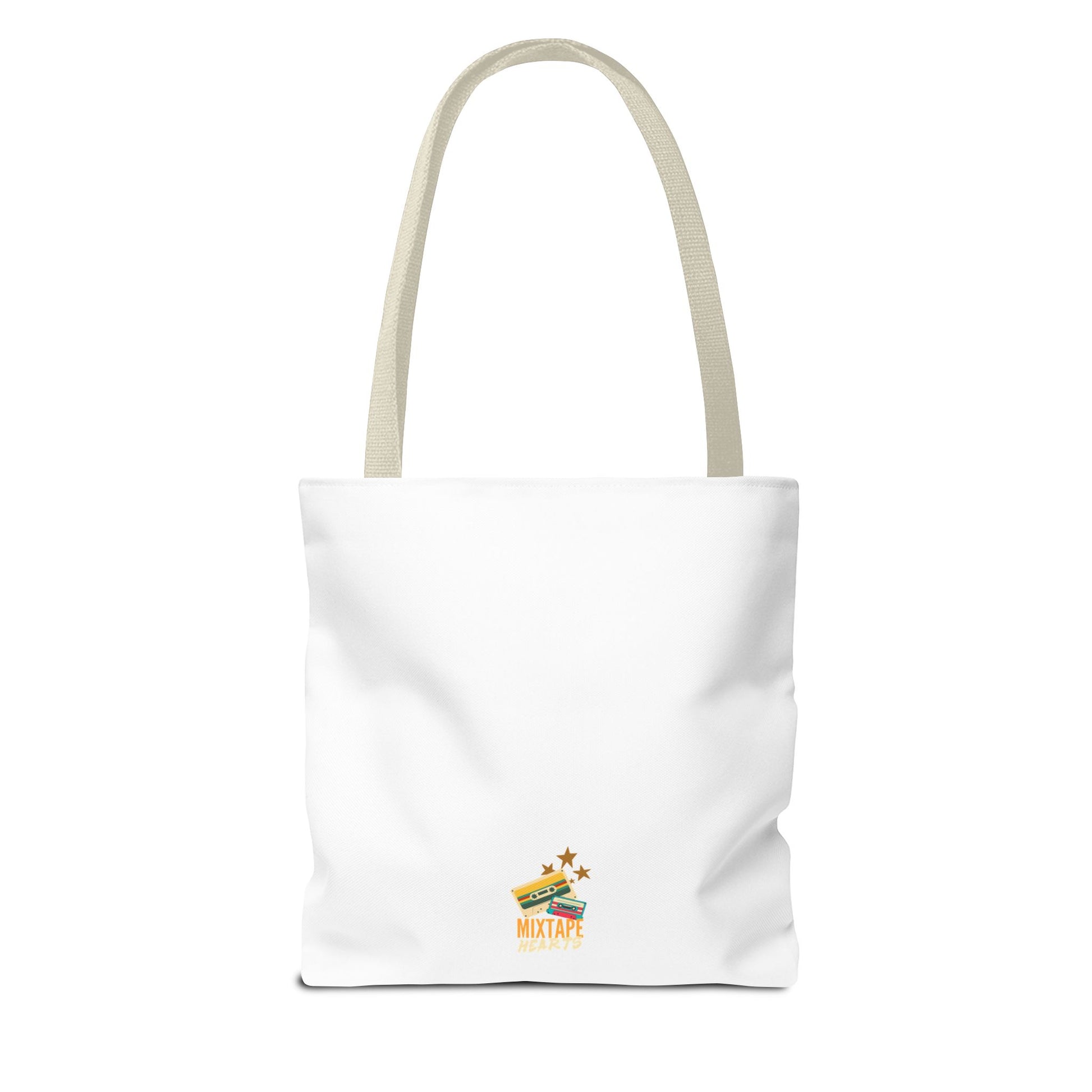 The Real MVP: My Walkman – Cassette Era Tote Bag - AOP, Fun and Stylish, Perfect for Music Lovers, Gift for Friends, Everyday Use, Beach Bag, Eco-Friendly - Mixtape Hearts