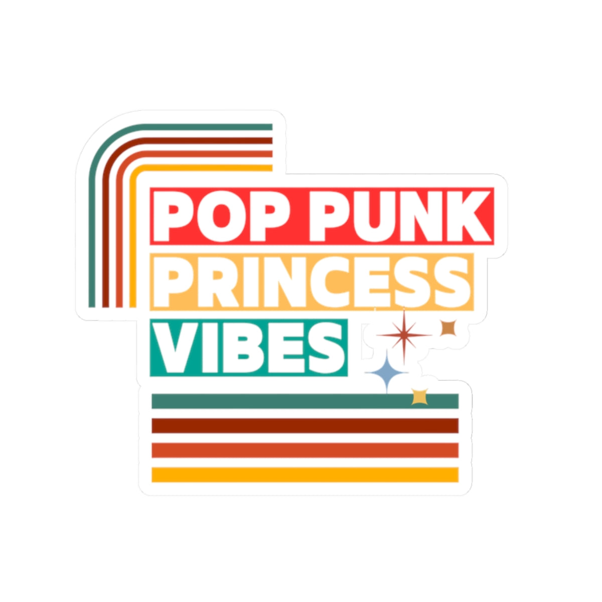 Pop Punk Princess Vibes – Y2K Attitude Sticker– Emo Pop Nostalgia Sticker– Retro 90s Music Sticker, Retro Music Stickers, Laptop Decor, Gift for Music Lovers, Trendy Stickers, Fun Gift Ideas - Mixtape Hearts