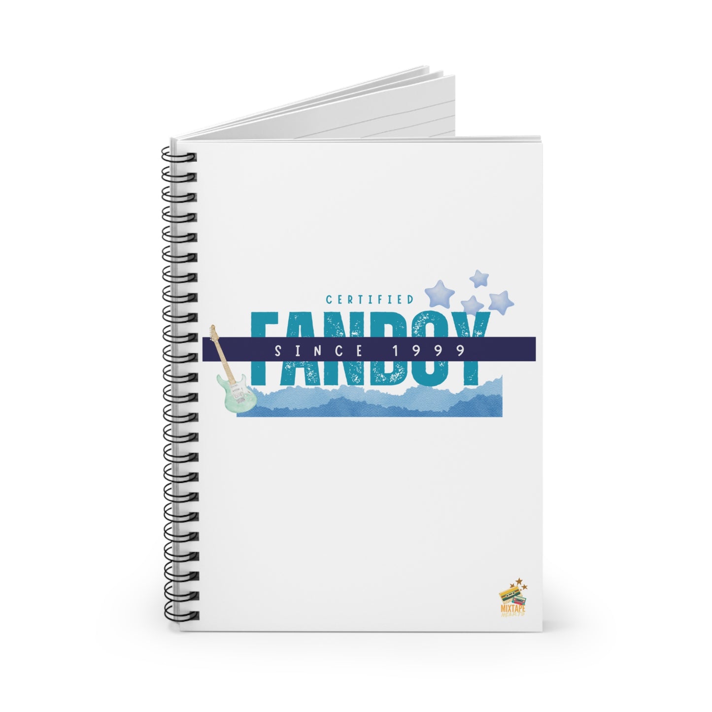 Certified Fanboy Since 1999 – Nostalgia-Inspired Journal - Cute Stationery, Journal for Fans, Gift for Creatives, School Supplies, Writing Journal - Mixtape Hearts