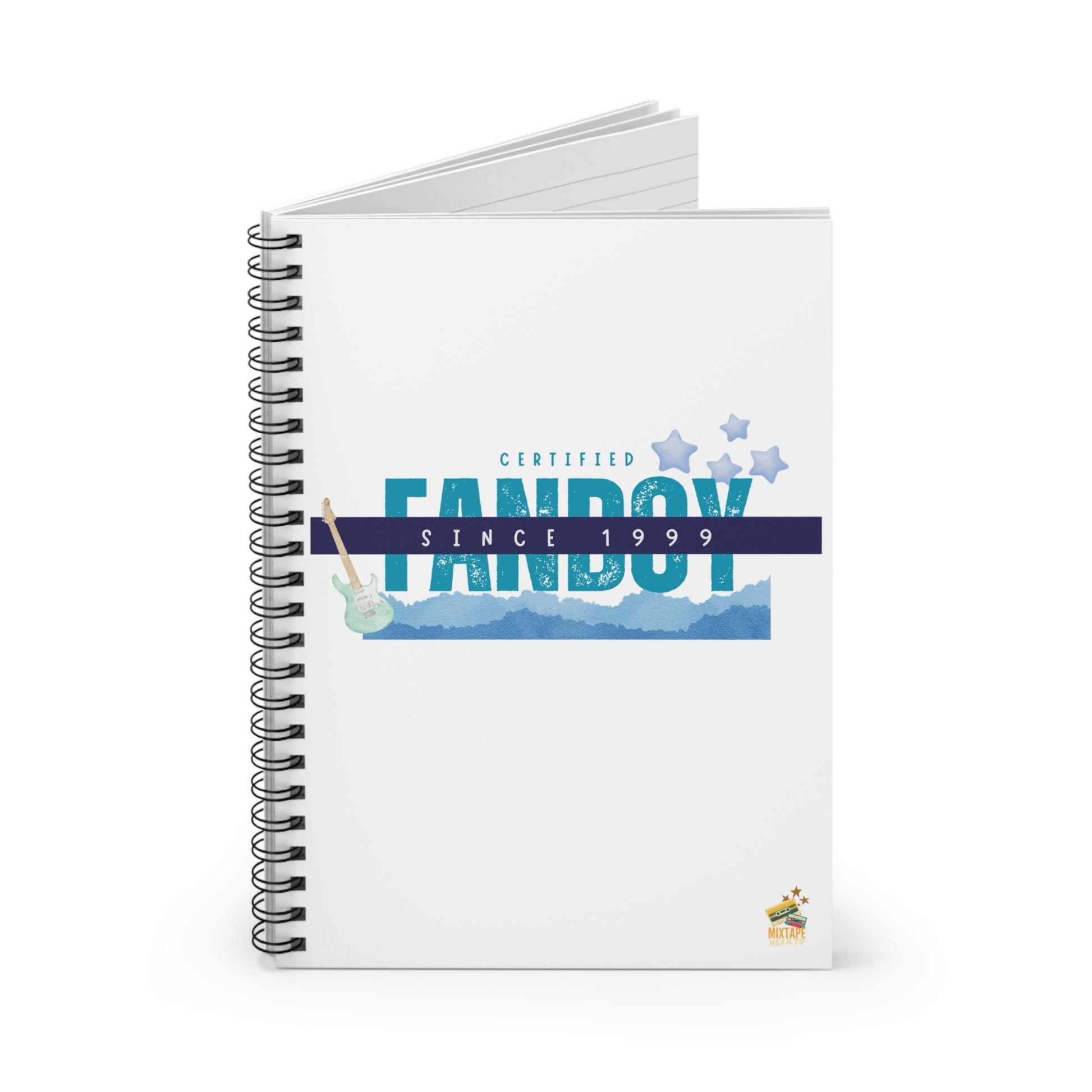Certified Fanboy Since 1999 – Nostalgia-Inspired Journal - Cute Stationery, Journal for Fans, Gift for Creatives, School Supplies, Writing Journal - Mixtape Hearts