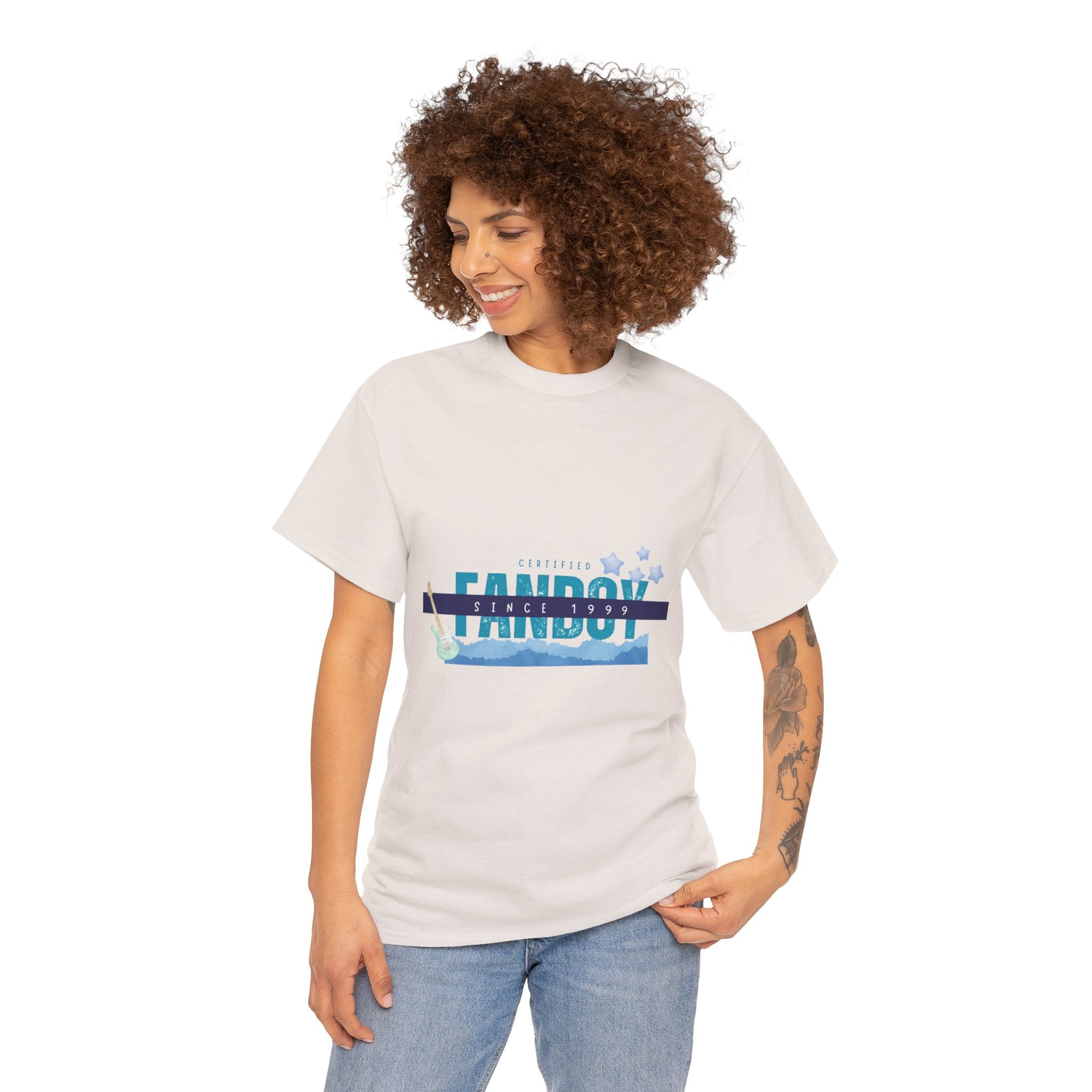 Certified Fanboy Since 1999 – Retro Pop Music Tee, Casual Tee, Graphic T-Shirt, Gift for Fans, Summer Wear, Everyday Comfort - Mixtape Hearts