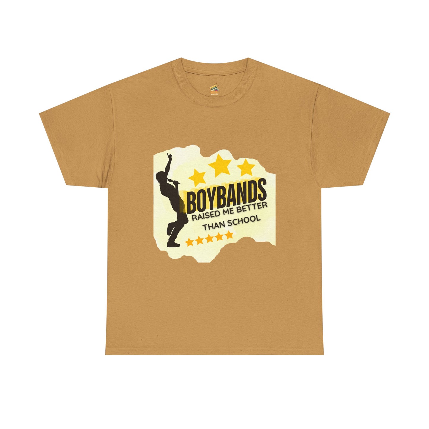 Boybands Raised Me Better Than School – Retro Fan Tee – Retro Pop Music Tee, Casual Tee, Graphic T-Shirt, Gift for Fans, Summer Wear, Everyday Comfort - Mixtape Hearts