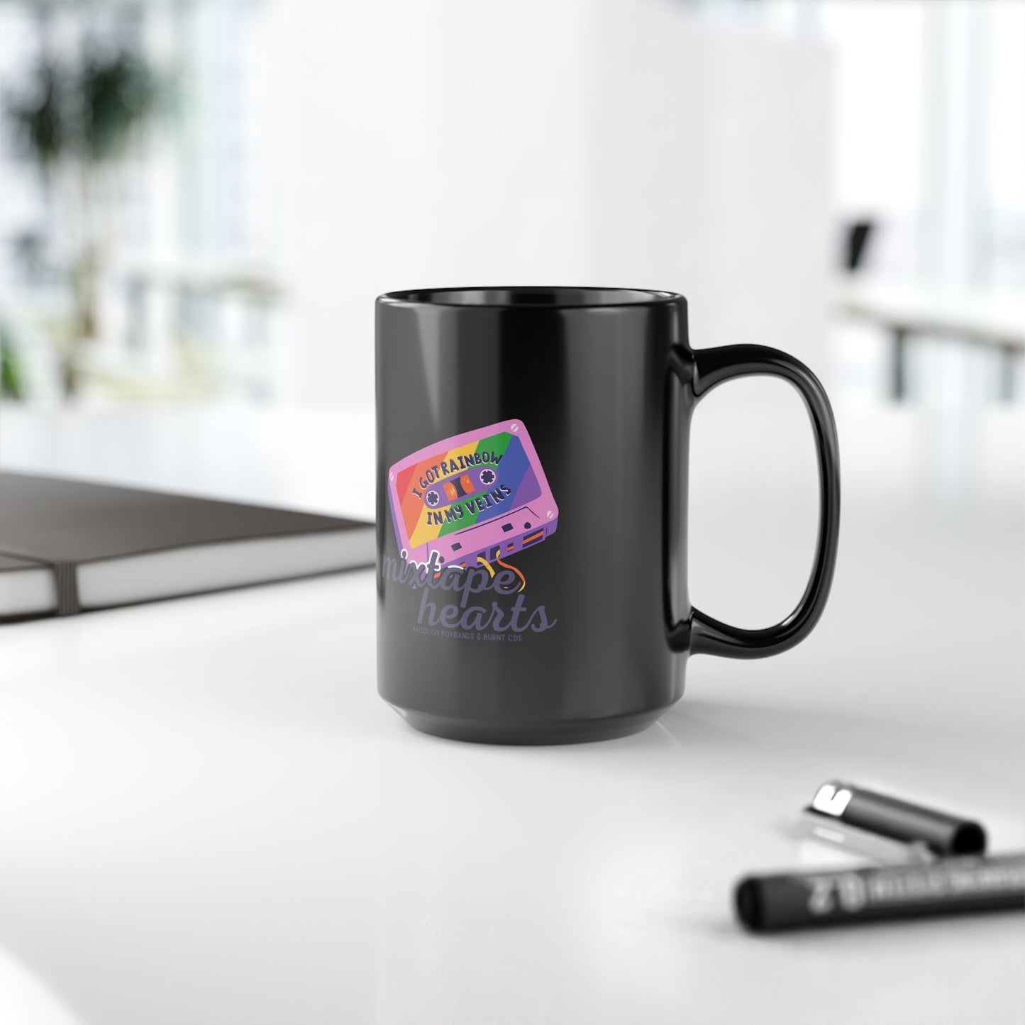 Raised on Boybands & Burnt CDs – Ceramic Mug – Retro Music Lover Mug- Perfect Gift for Music Lovers, Coffee Enthusiasts, Rock Music Fans, Birthday, Valentine's Day, Home Office Decor