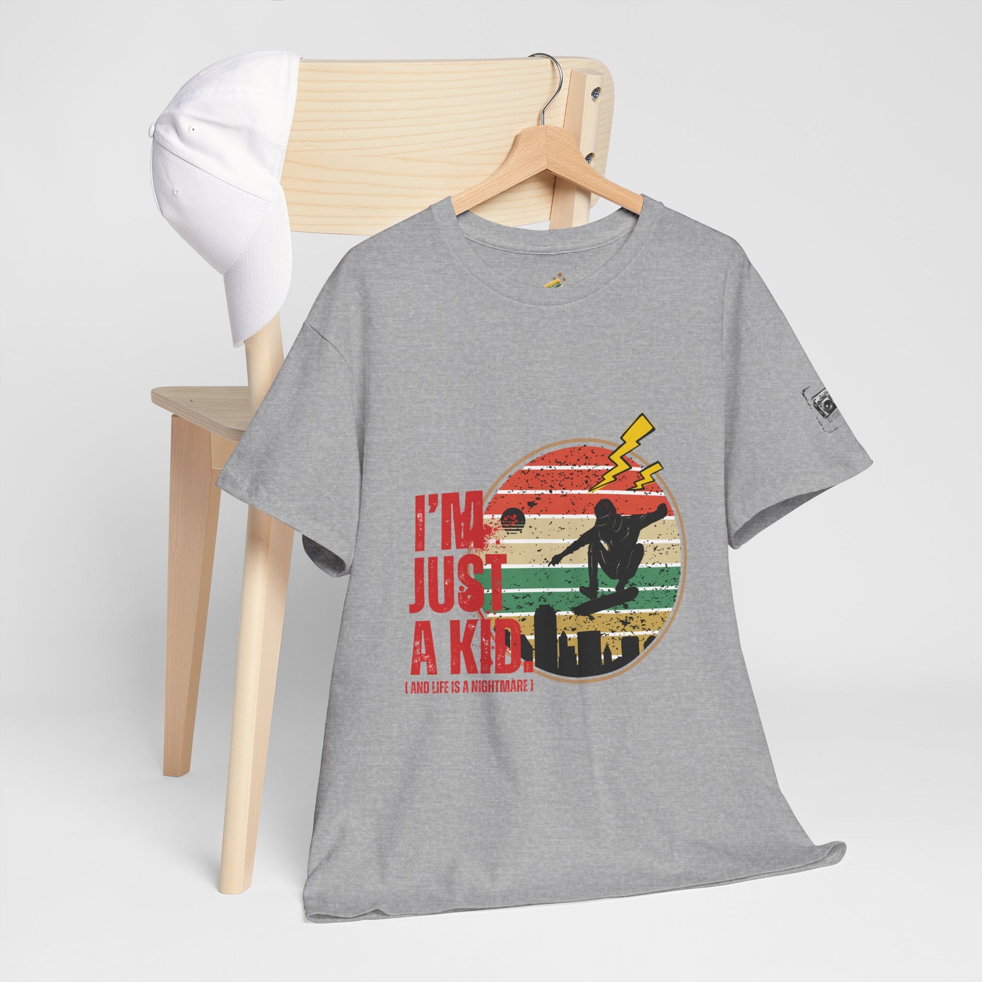 I’m Just a Kid T-Shirt – 2000s Pop Punk Graphic Tee Inspired by Simple Plan, Unisex Cotton T-Shirt, Gift for Young Explorers, Playful Design for All Ages - Mixtape Hearts