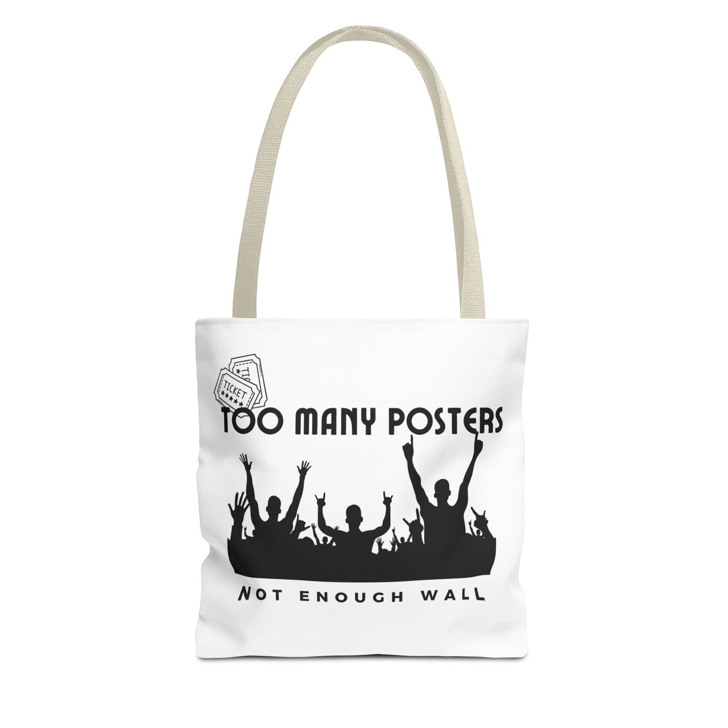 Too Many Posters, Not Enough Wall – Fangirl Era Tote Bag - AOP, Fun and Stylish, Perfect for Music Lovers, Gift for Friends, Everyday Use, Beach Bag, Eco-Friendly - Mixtape Hearts