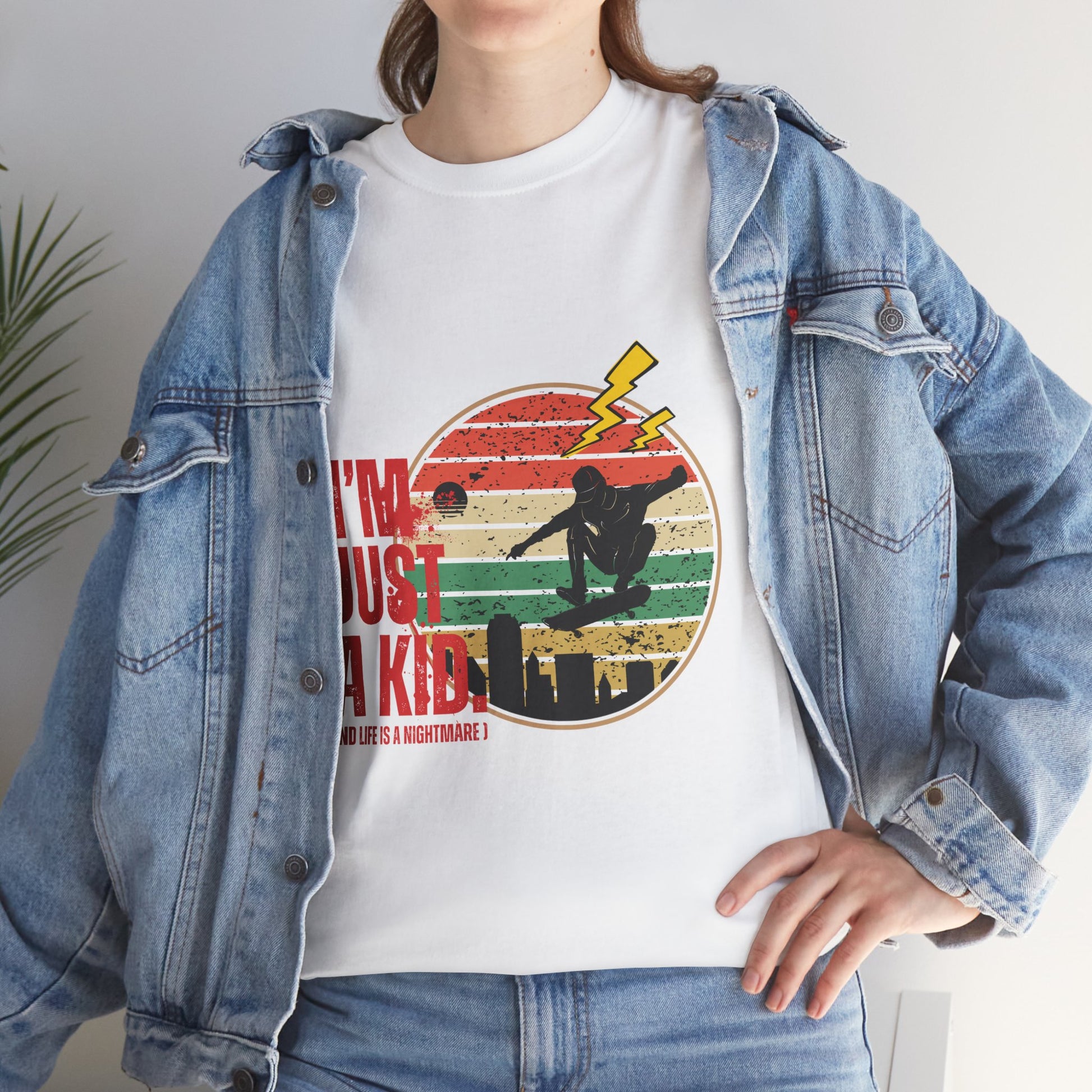 I’m Just a Kid T-Shirt – 2000s Pop Punk Graphic Tee Inspired by Simple Plan, Unisex Cotton T-Shirt, Gift for Young Explorers, Playful Design for All Ages - Mixtape Hearts