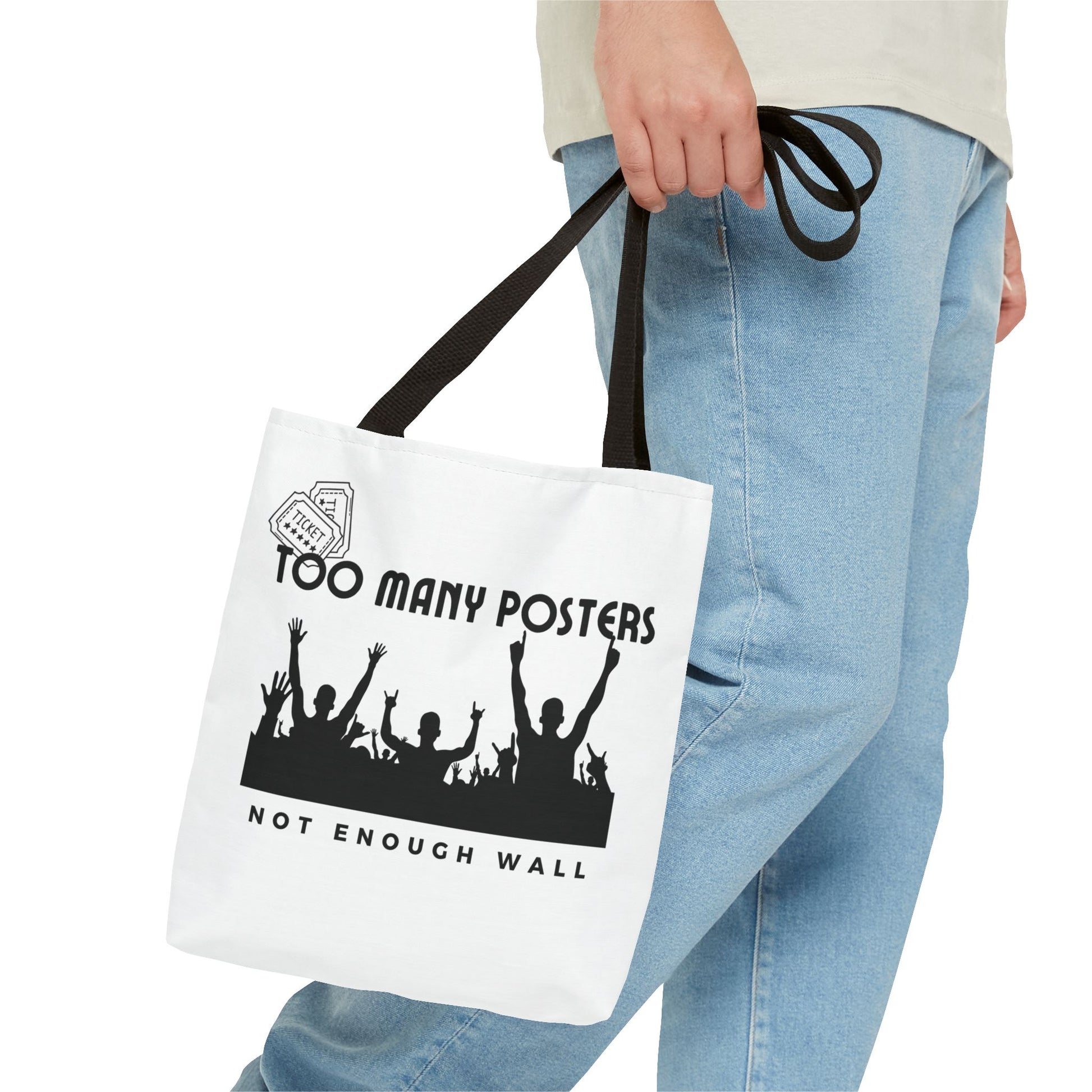 Too Many Posters, Not Enough Wall – Fangirl Era Tote Bag - AOP, Fun and Stylish, Perfect for Music Lovers, Gift for Friends, Everyday Use, Beach Bag, Eco-Friendly - Mixtape Hearts
