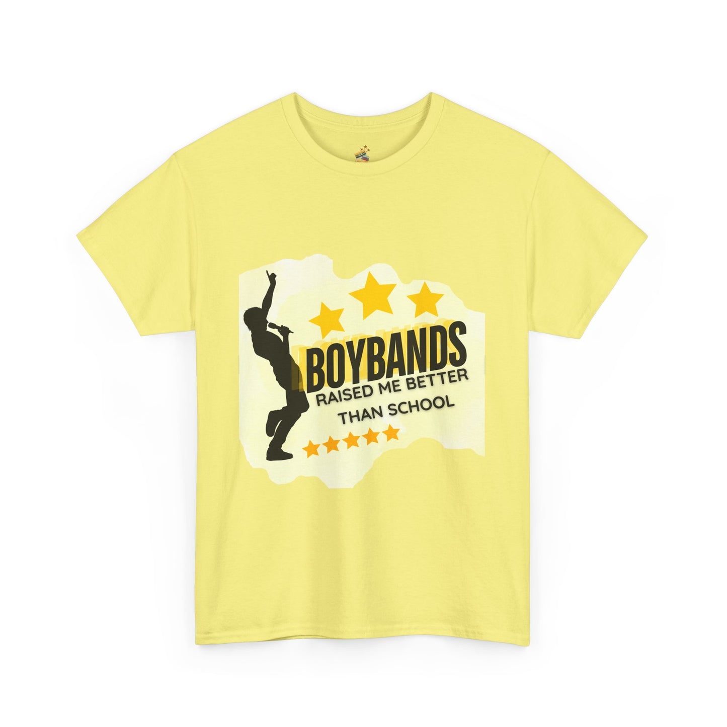 Boybands Raised Me Better Than School – Retro Fan Tee – Retro Pop Music Tee, Casual Tee, Graphic T-Shirt, Gift for Fans, Summer Wear, Everyday Comfort - Mixtape Hearts