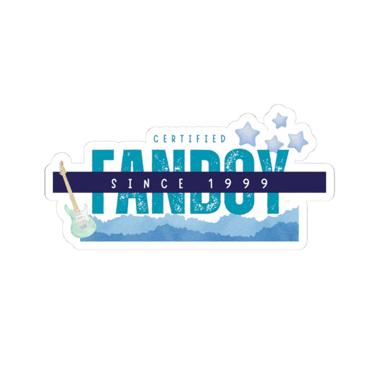 Certified Fanboy Since 1999 – Vinyl Kiss-Cut Sticker, Cute Stickers for Music Lovers, Sticker for Laptops, Fun Gifts for Fans, Customizable Decor - Mixtape Hearts