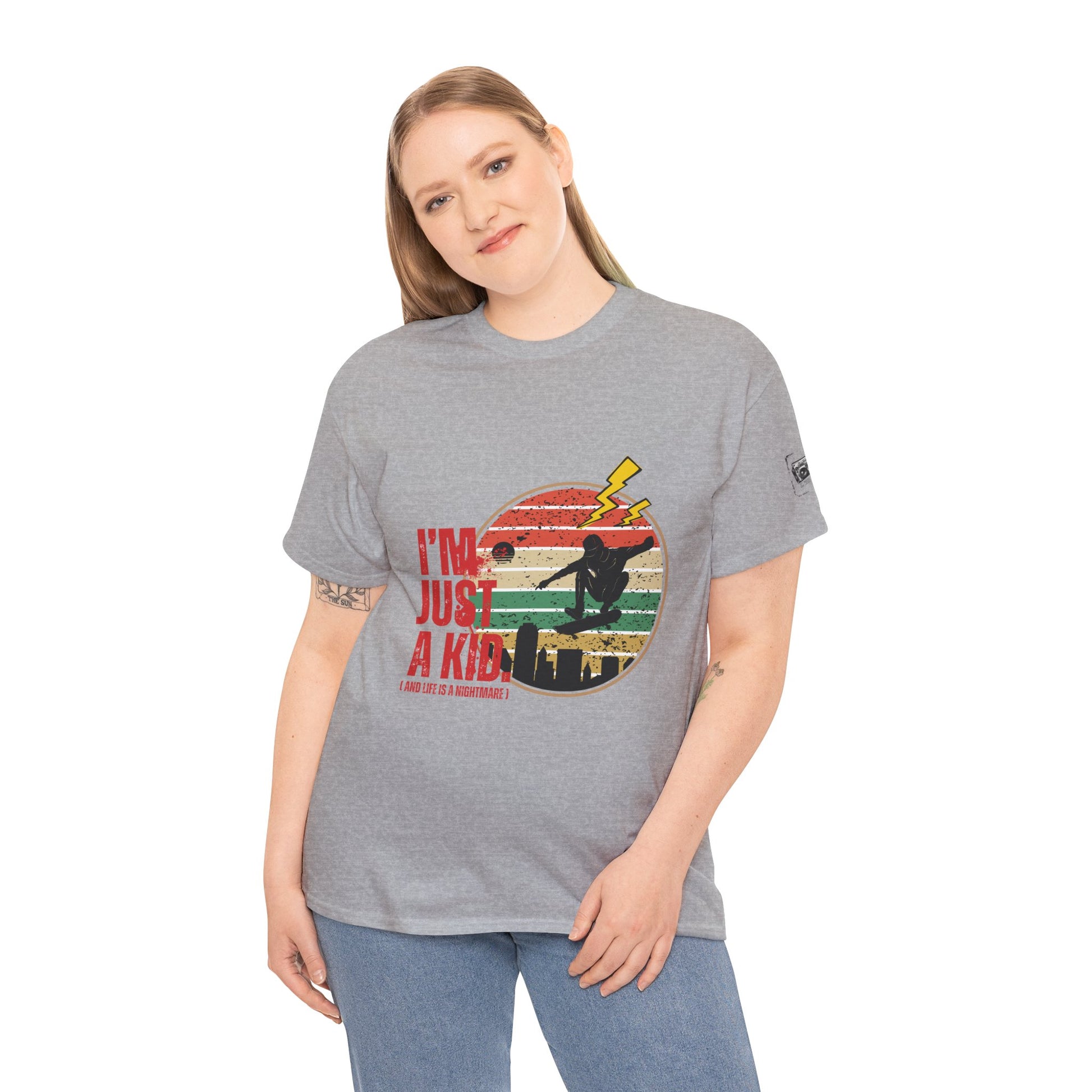 I’m Just a Kid T-Shirt – 2000s Pop Punk Graphic Tee Inspired by Simple Plan, Unisex Cotton T-Shirt, Gift for Young Explorers, Playful Design for All Ages - Mixtape Hearts