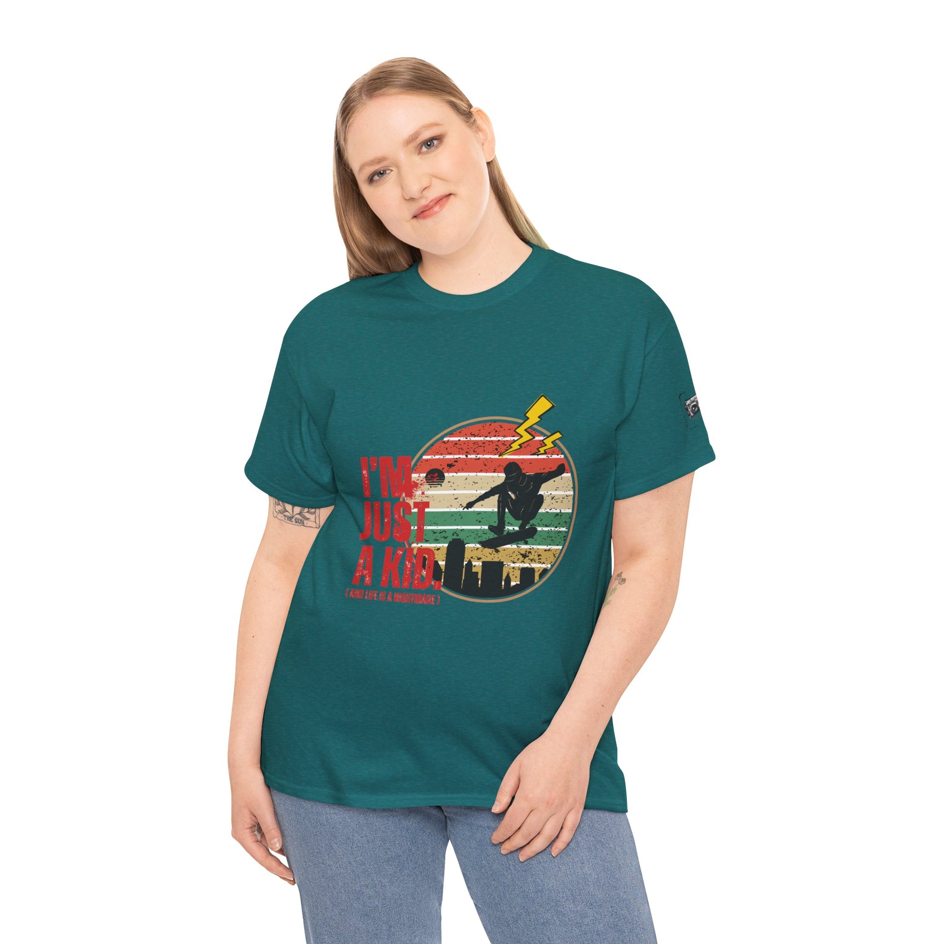 I’m Just a Kid T-Shirt – 2000s Pop Punk Graphic Tee Inspired by Simple Plan, Unisex Cotton T-Shirt, Gift for Young Explorers, Playful Design for All Ages - Mixtape Hearts
