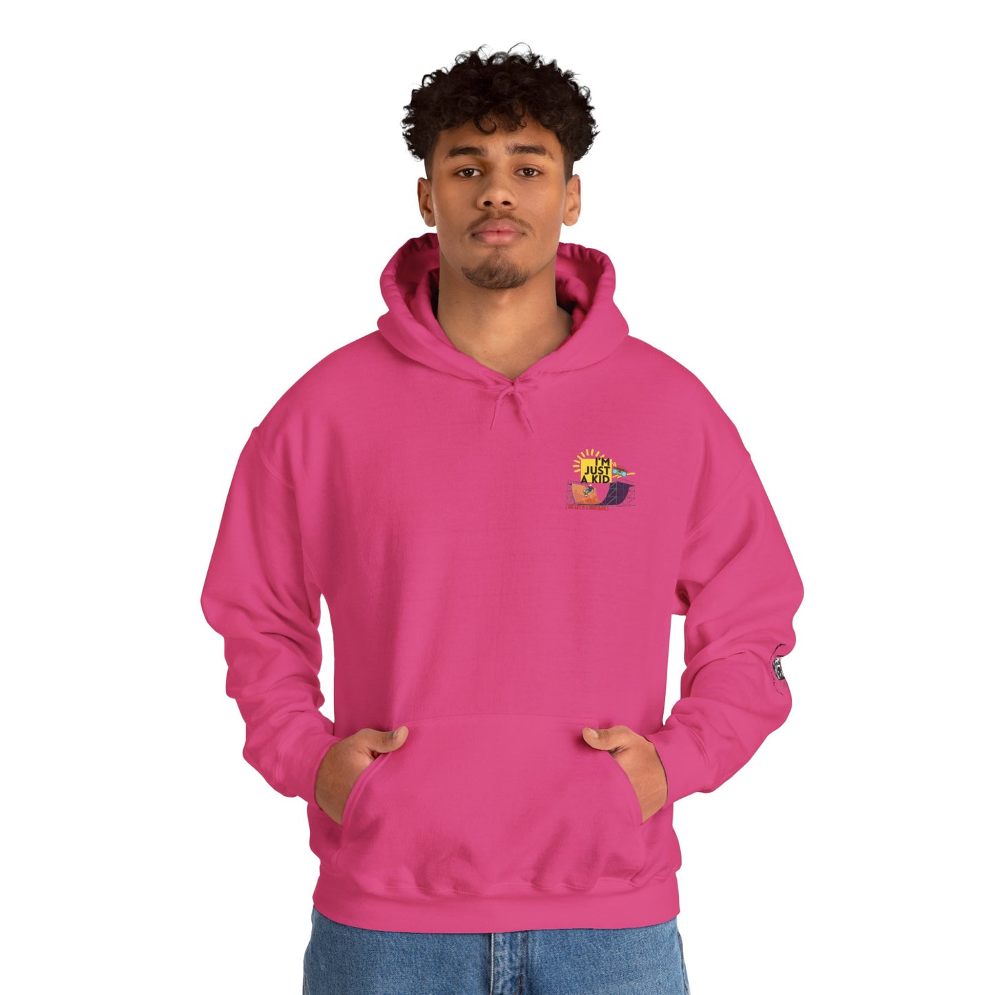"I’m Just a Kid" Oversized Pop Punk Hoodie - Unisex Heavy Blend™ | Fun Graphic Sweatshirt, Youth Streetwear, Gifts for Boys & Girls, Birthday, Everyday Wear - Mixtape Hearts