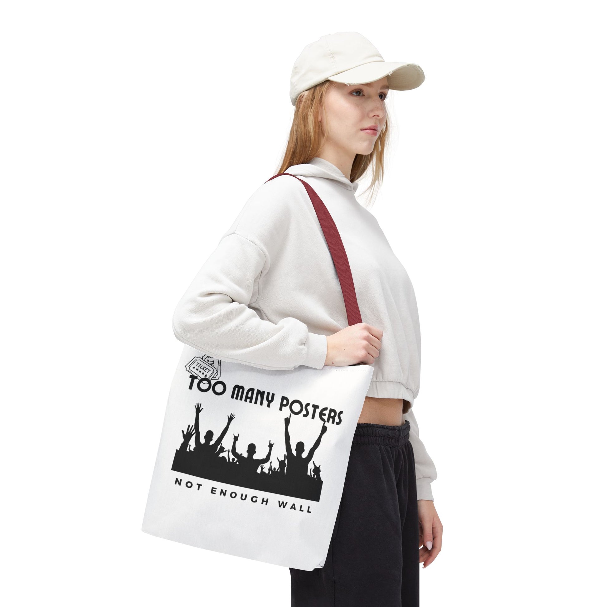 Too Many Posters, Not Enough Wall – Fangirl Era Tote Bag - AOP, Fun and Stylish, Perfect for Music Lovers, Gift for Friends, Everyday Use, Beach Bag, Eco-Friendly - Mixtape Hearts