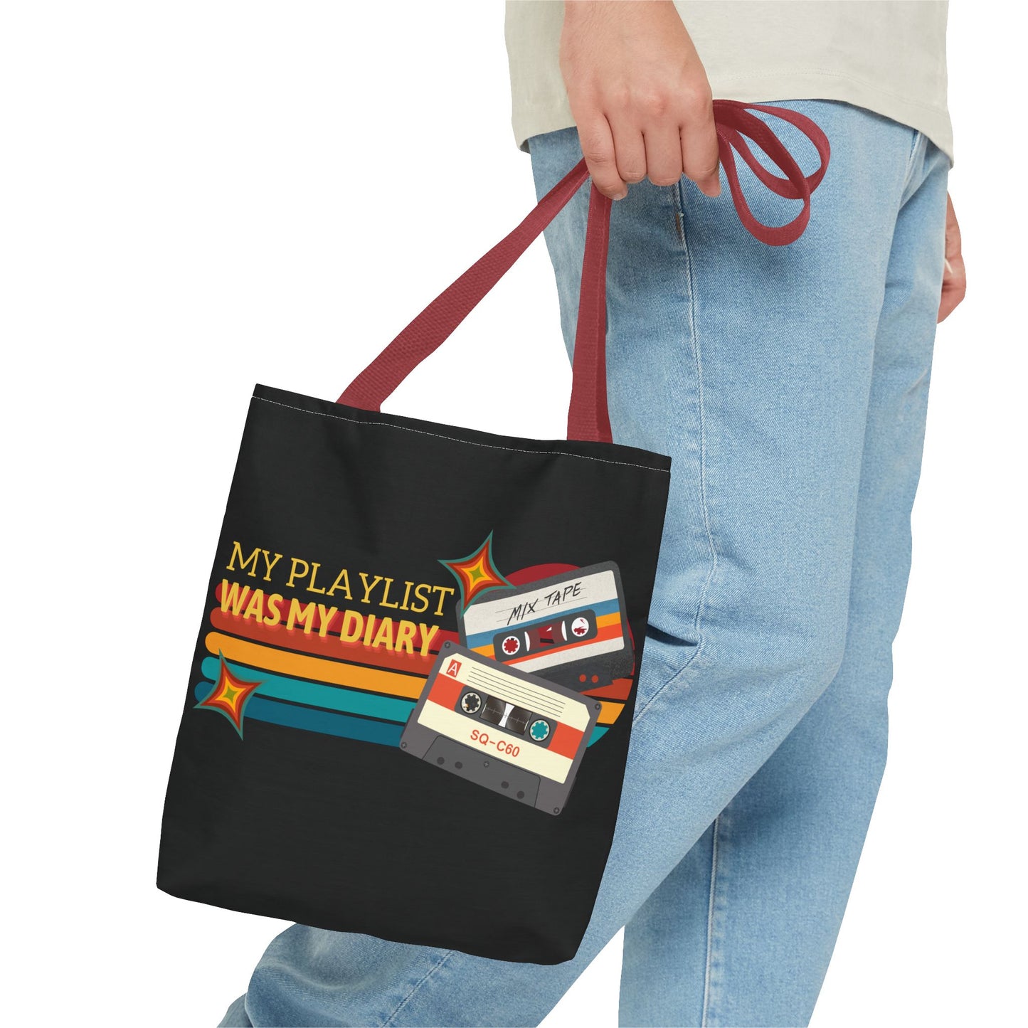 My Playlist Was My Diary – Emotional Era Tote Bag– Retro Music Tote – Pop Music Tote Bag – Nostalgic Music Tote