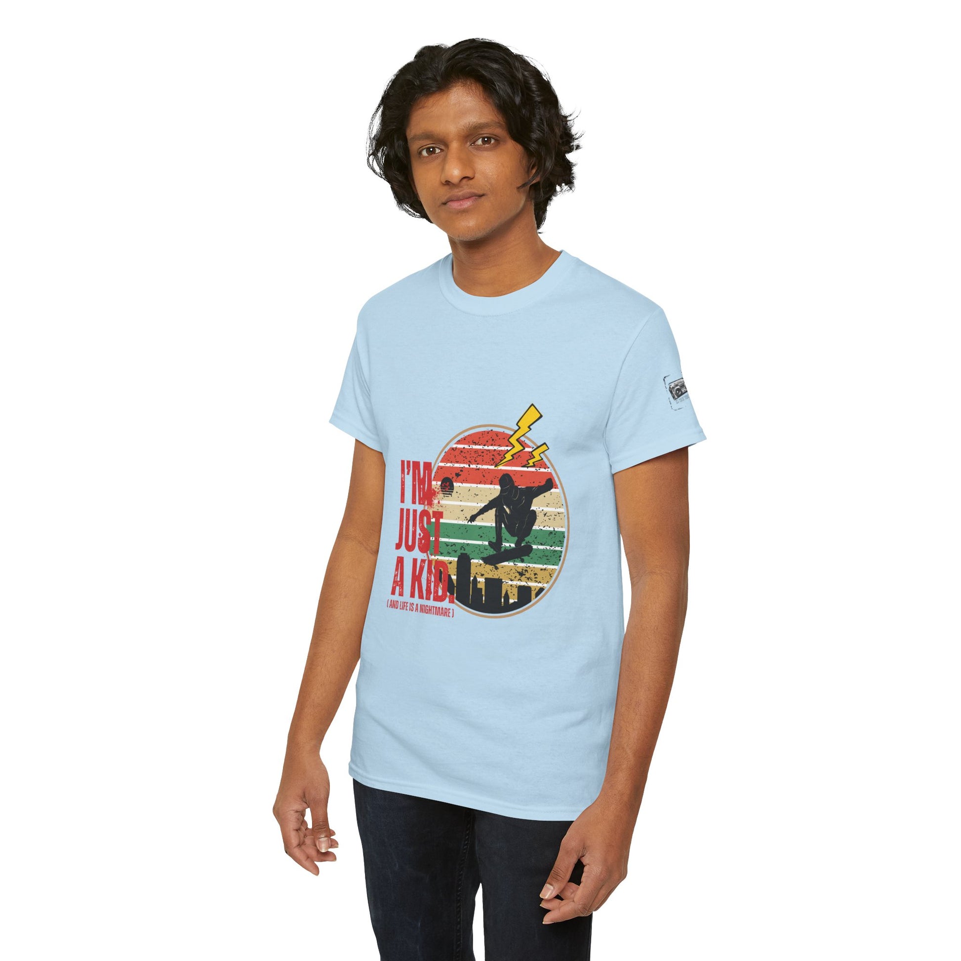 I’m Just a Kid T-Shirt – 2000s Pop Punk Graphic Tee Inspired by Simple Plan, Unisex Cotton T-Shirt, Gift for Young Explorers, Playful Design for All Ages - Mixtape Hearts