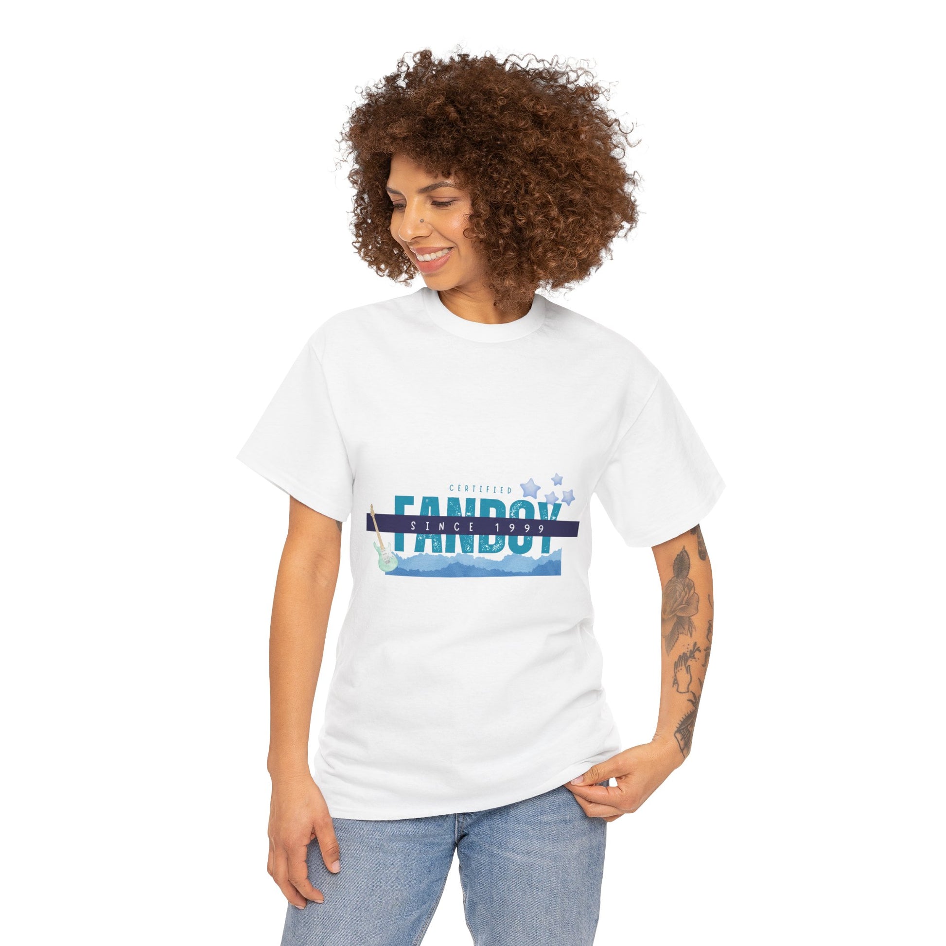 Certified Fanboy Since 1999 – Retro Pop Music Tee, Casual Tee, Graphic T-Shirt, Gift for Fans, Summer Wear, Everyday Comfort - Mixtape Hearts