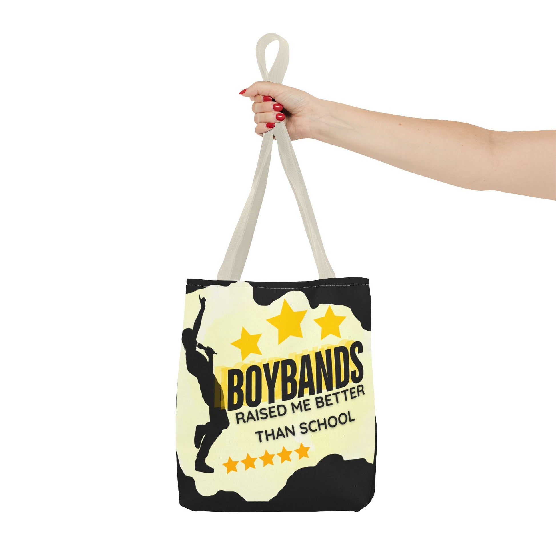 Boybands Raised Me Better Than School – Retro Music Tote – Pop Music Tote Bag – Nostalgic Music Tote - Mixtape Hearts