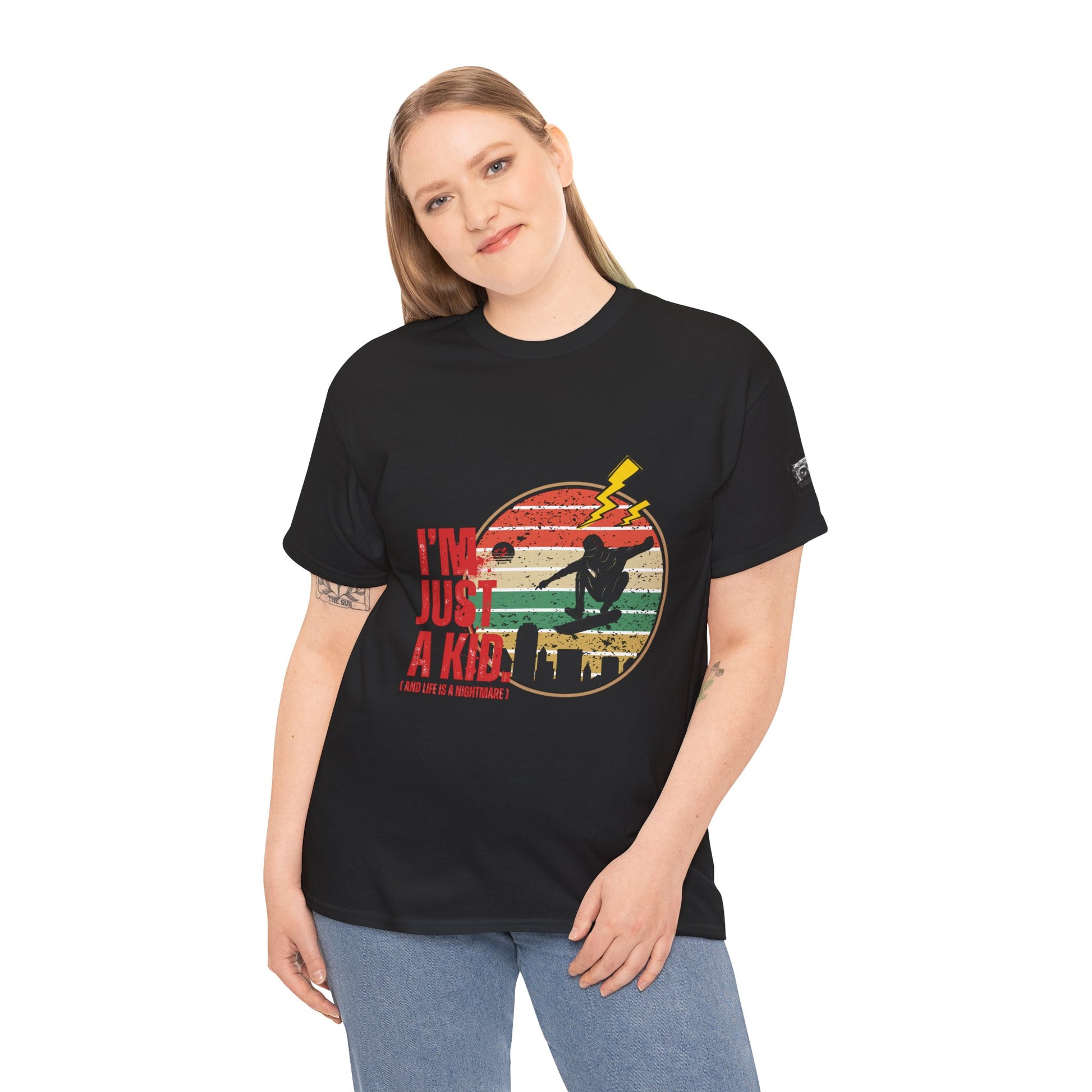 I’m Just a Kid T-Shirt – 2000s Pop Punk Graphic Tee Inspired by Simple Plan, Unisex Cotton T-Shirt, Gift for Young Explorers, Playful Design for All Ages - Mixtape Hearts