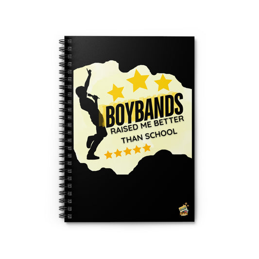 Boybands Raised Me Better Than School – Funny Fan Journal– Nostalgia-Inspired Journal - Cute Stationery, Journal for Fans, Gift for Creatives, School Supplies, Writing Journal - Mixtape Hearts