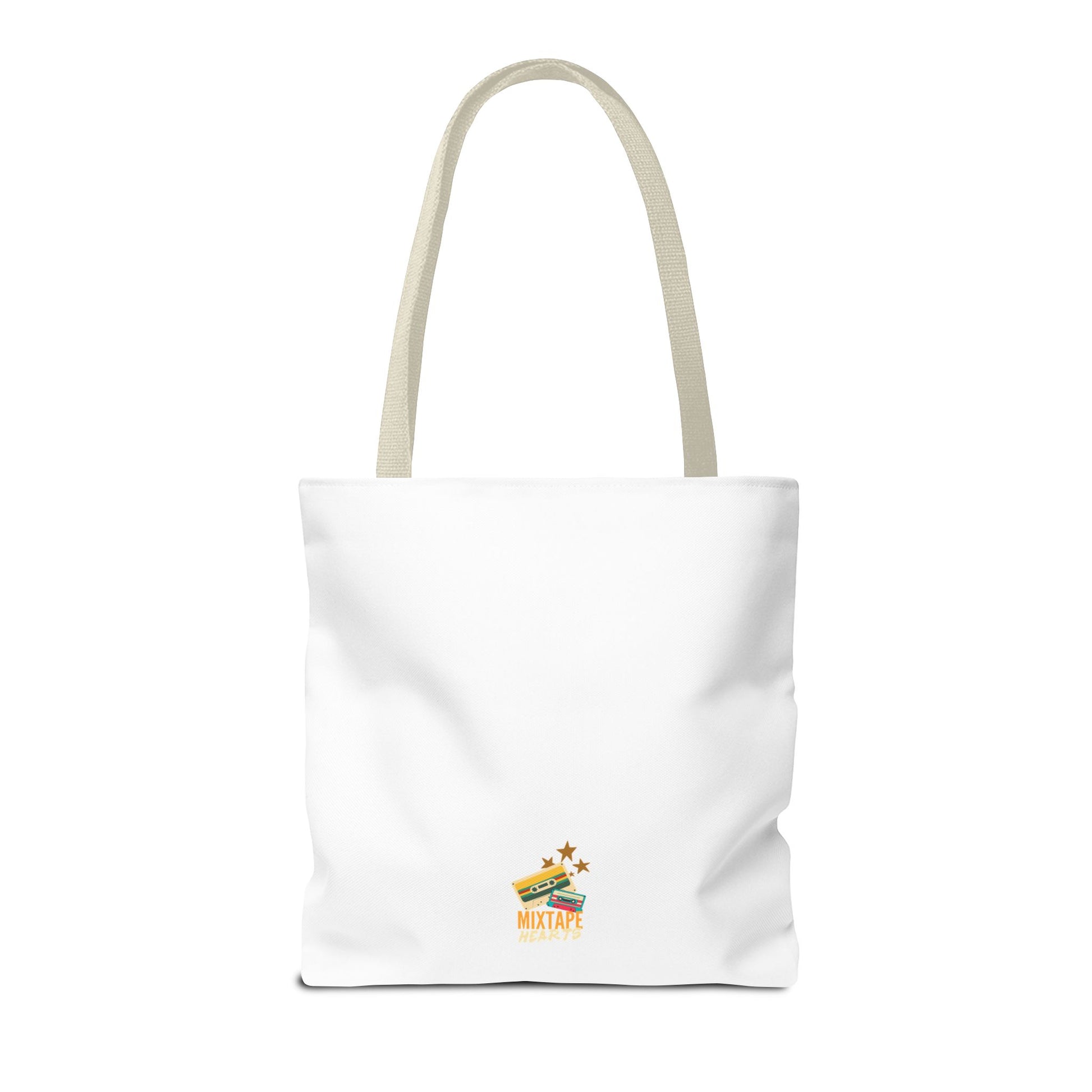 The Real MVP: My Walkman – Cassette Era Tote Bag - AOP, Fun and Stylish, Perfect for Music Lovers, Gift for Friends, Everyday Use, Beach Bag, Eco-Friendly - Mixtape Hearts