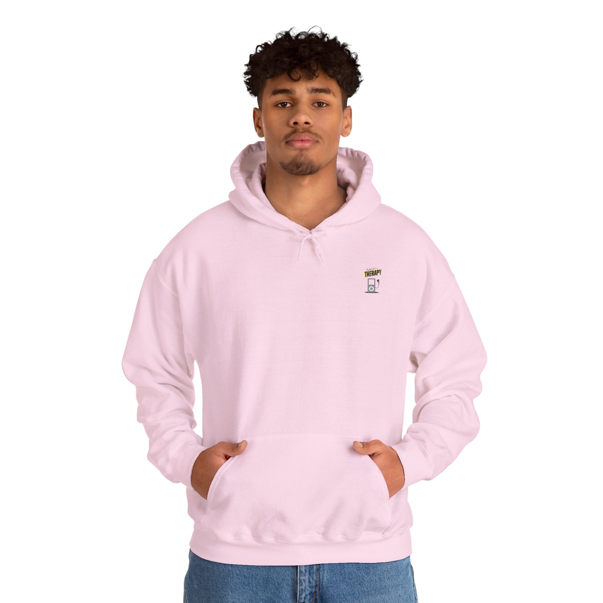 Playlist = Therapy – Cozy Hoodie – Cozy Throwback Hoodie – Cozy Retro Hoodie – Stylish Streetwear, Cozy Layering Piece, Unique Graphic Hoodie - Mixtape Hearts
