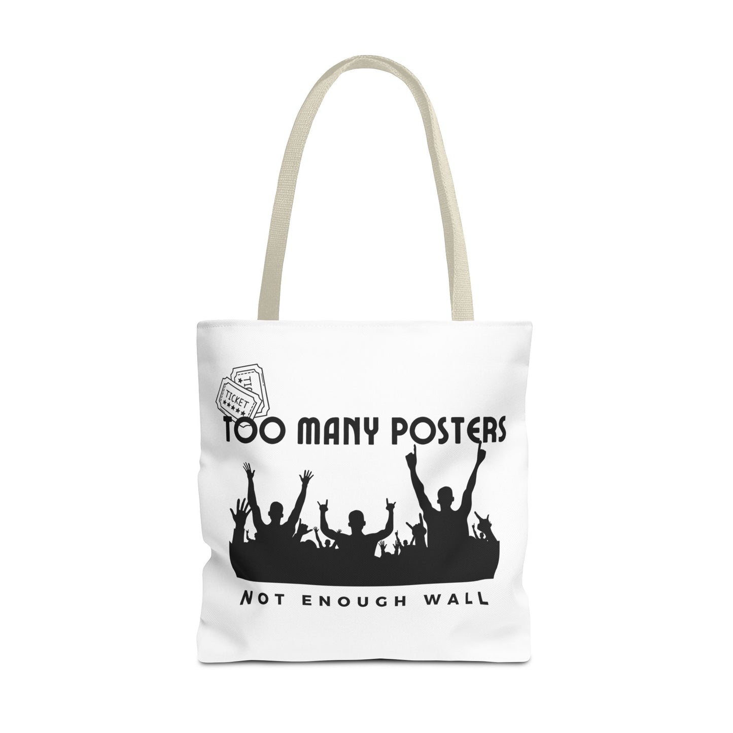 Too Many Posters, Not Enough Wall – Fangirl Era Tote Bag - AOP, Fun and Stylish, Perfect for Music Lovers, Gift for Friends, Everyday Use, Beach Bag, Eco-Friendly - Mixtape Hearts