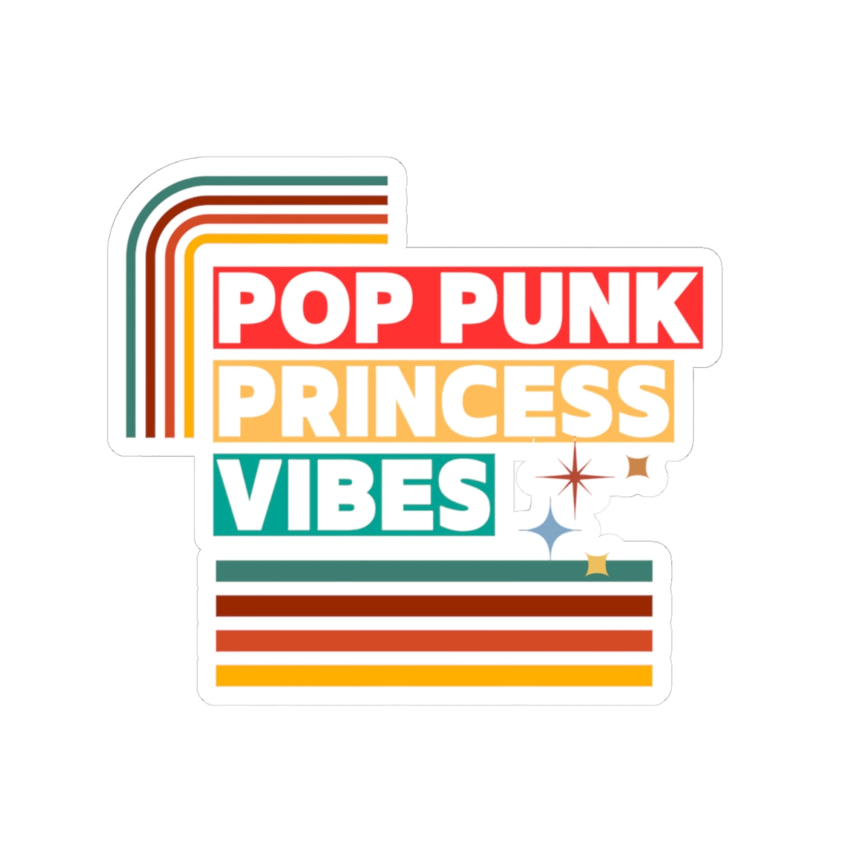 Pop Punk Princess Vibes – Y2K Attitude Sticker– Emo Pop Nostalgia Sticker– Retro 90s Music Sticker, Retro Music Stickers, Laptop Decor, Gift for Music Lovers, Trendy Stickers, Fun Gift Ideas - Mixtape Hearts
