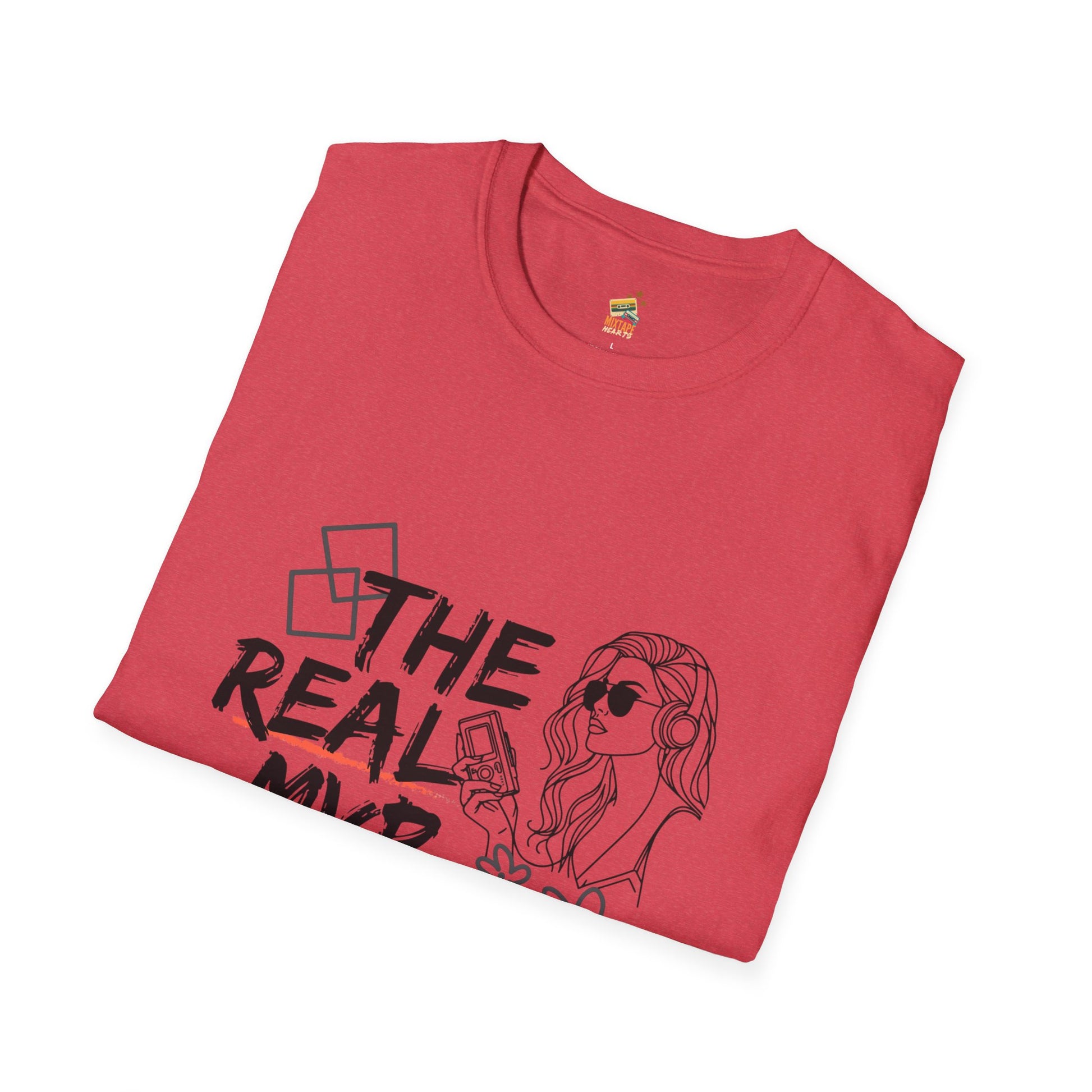 The Real MVP: My Walkman – 90s Nostalgia Unisex Tee| Gift for Walkman Fans, Vintage Style Tee, Casual Wear, Concert Outfit, Unisex Apparel - Mixtape Hearts