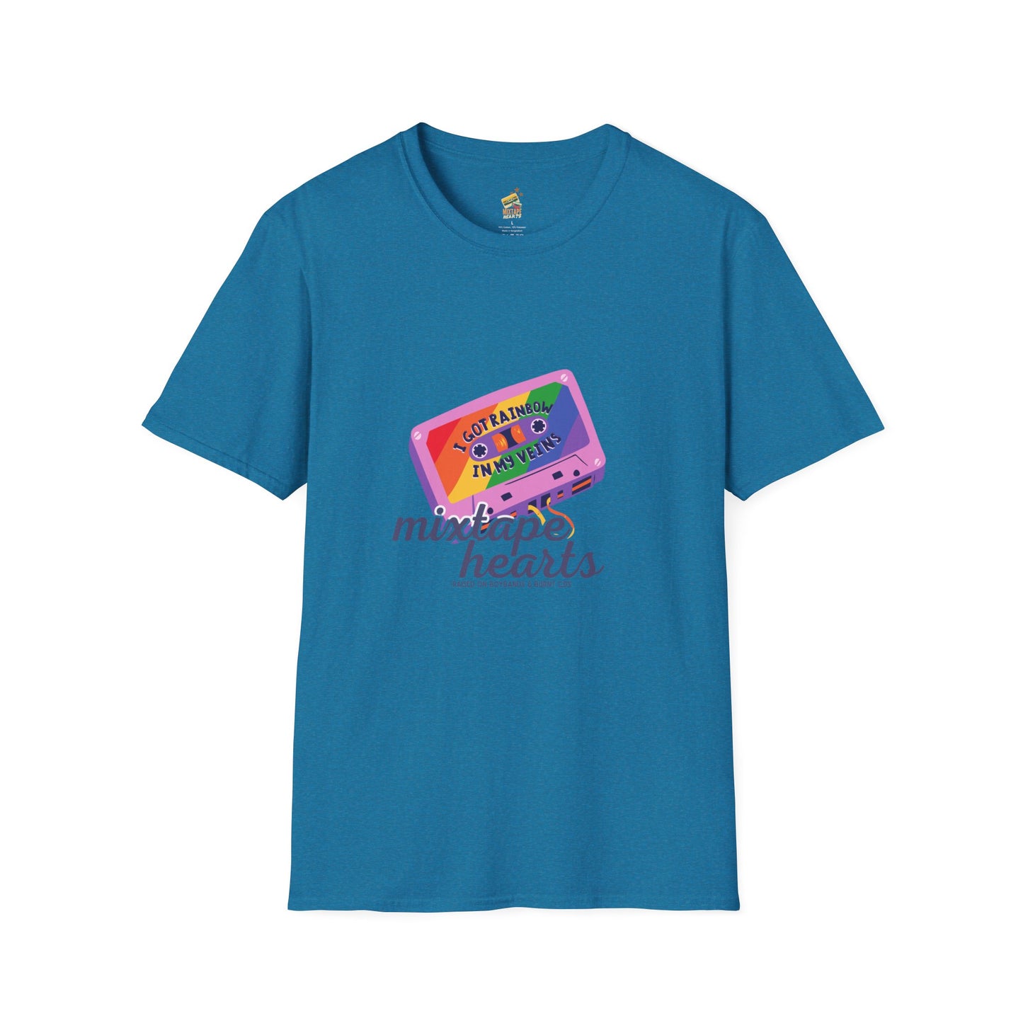 Raised on Boybands & Burnt CDs – Unisex T-Shirt– 90s Nostalgia Unisex Tee| Gift for Walkman Fans, Vintage Style Tee, Casual Wear, Concert Outfit, Unisex Apparel - Mixtape Hearts