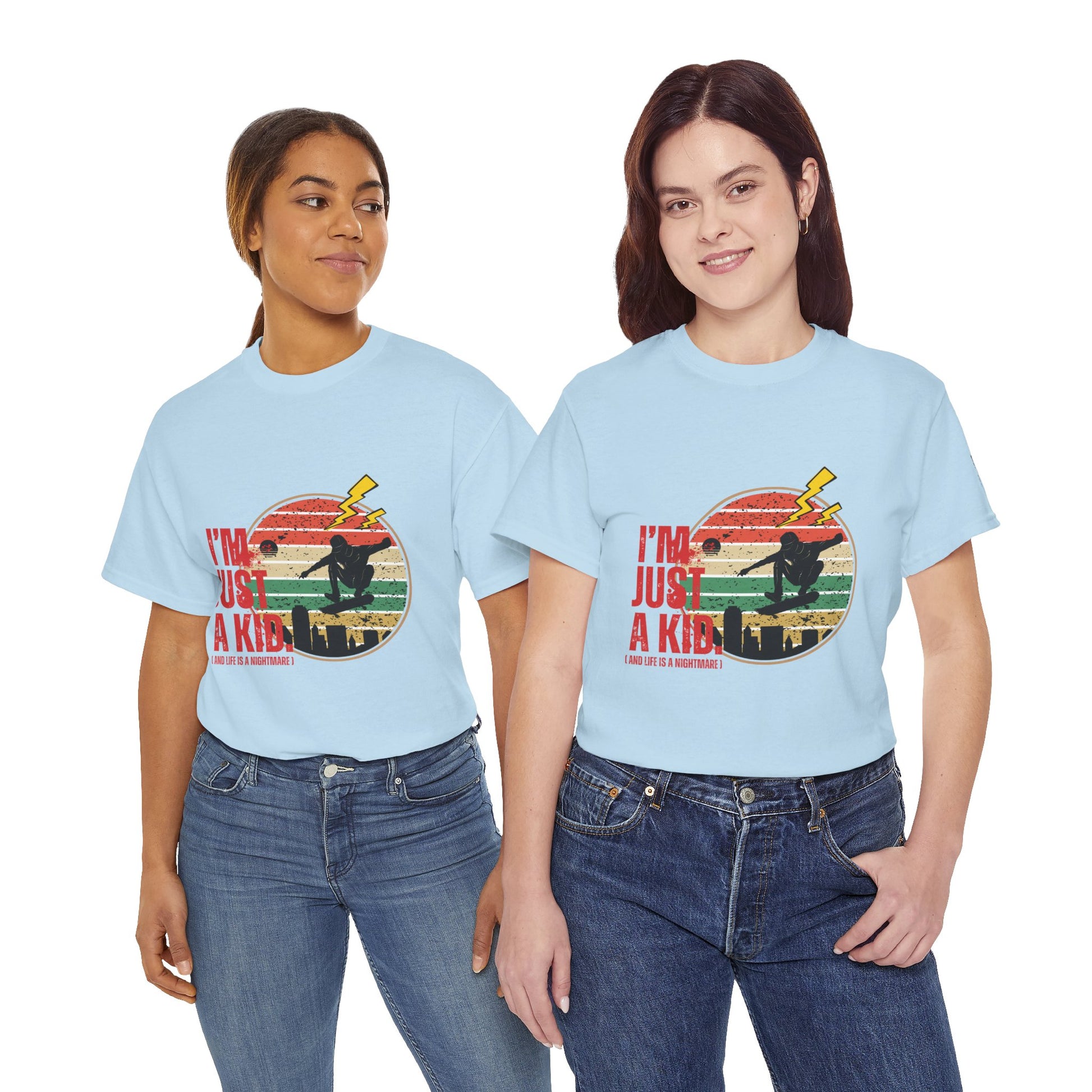I’m Just a Kid T-Shirt – 2000s Pop Punk Graphic Tee Inspired by Simple Plan, Unisex Cotton T-Shirt, Gift for Young Explorers, Playful Design for All Ages - Mixtape Hearts