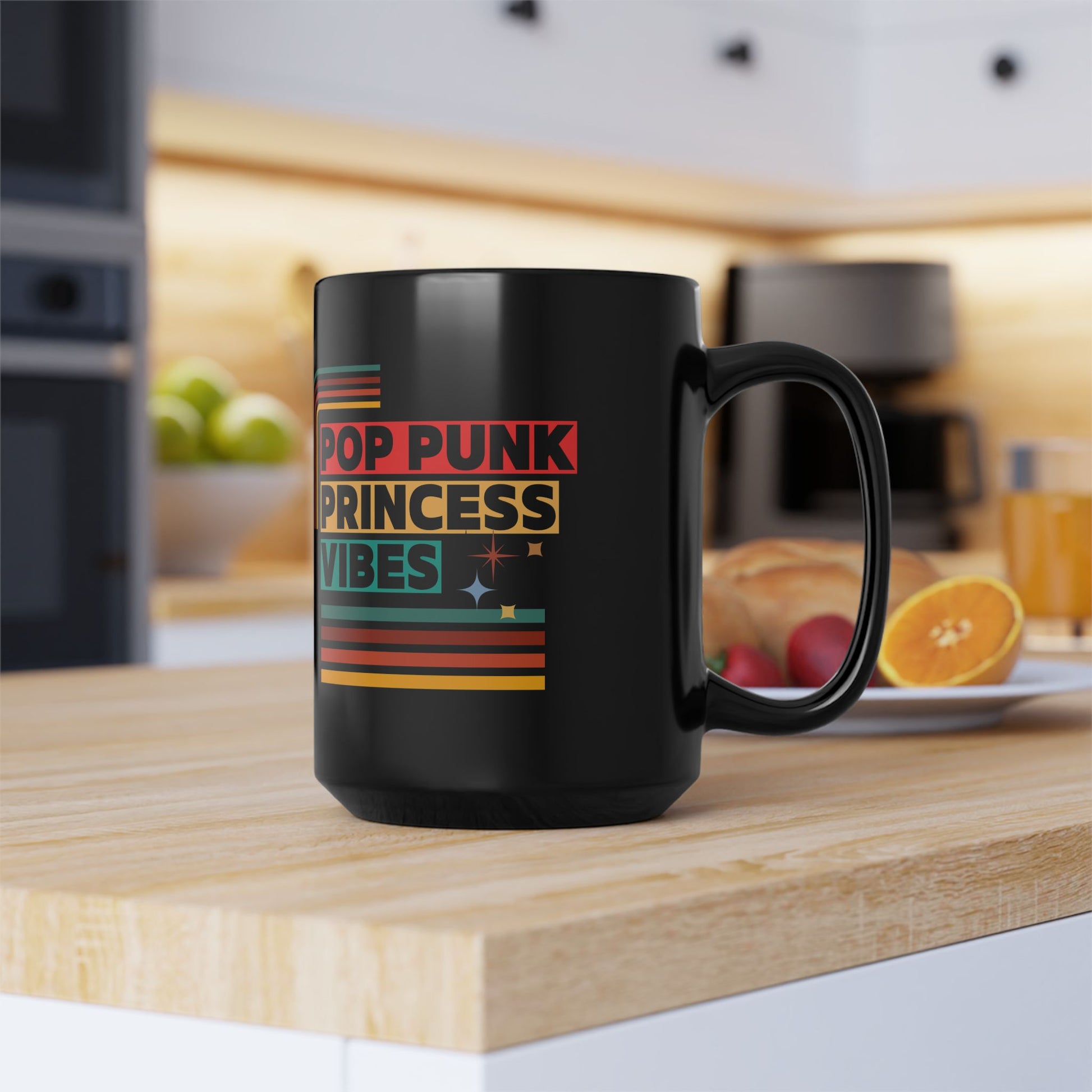 Pop Punk Princess Vibes – Y2K Scene Girl Mug– Retro Music Lover Mug- Perfect Gift for Music Lovers, Coffee Enthusiasts, Rock Music Fans, Birthday, Valentine's Day, Home Office Decor - Mixtape Hearts