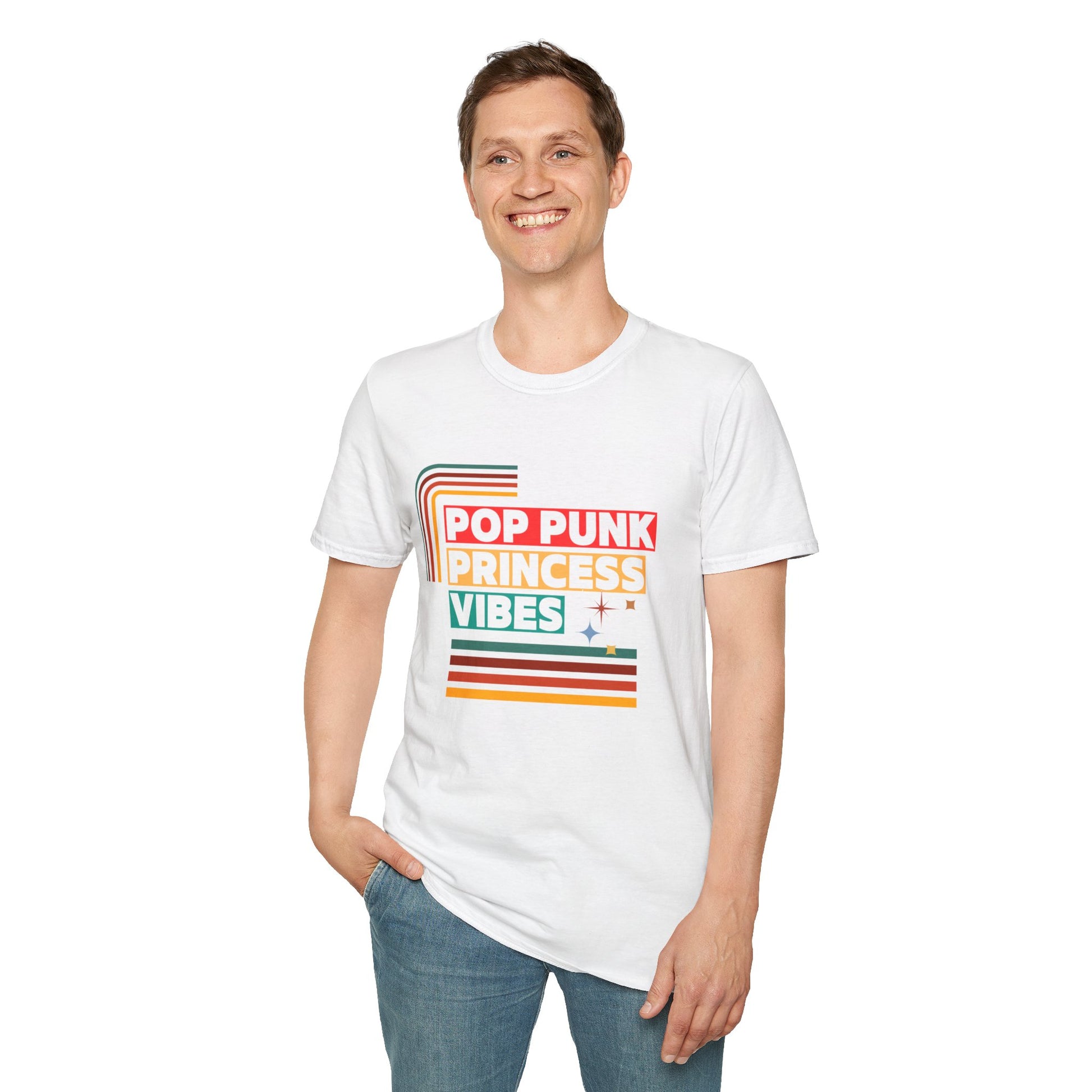Pop Punk Princess Vibes – Graphic Tee for Alt Girls– Emotional Nostalgia T-Shirt – 90s Nostalgia Unisex Tee| Gift for Walkman Fans, Vintage Style Tee, Casual Wear, Concert Outfit, Unisex Apparel - Mixtape Hearts
