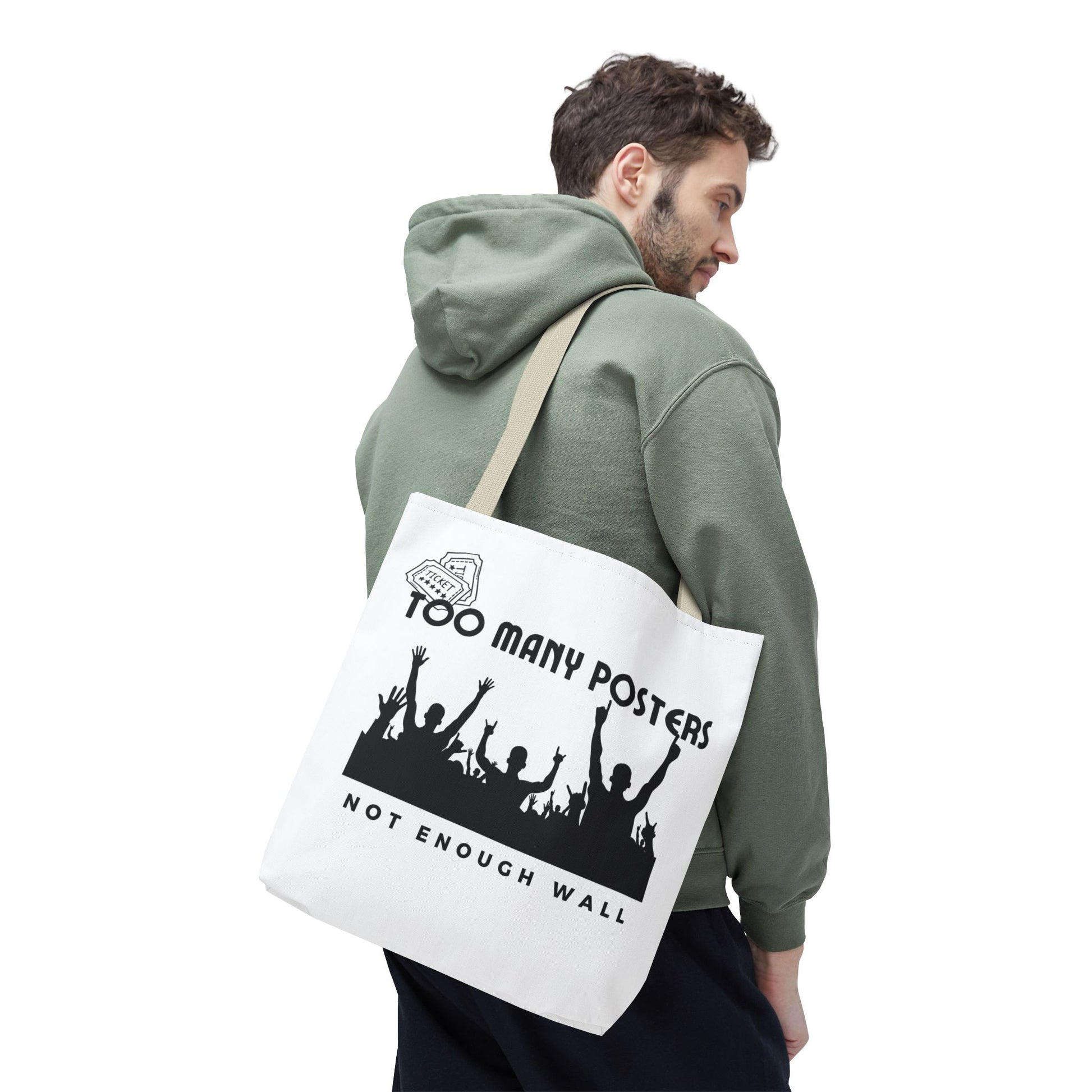 Too Many Posters, Not Enough Wall – Fangirl Era Tote Bag - AOP, Fun and Stylish, Perfect for Music Lovers, Gift for Friends, Everyday Use, Beach Bag, Eco-Friendly - Mixtape Hearts