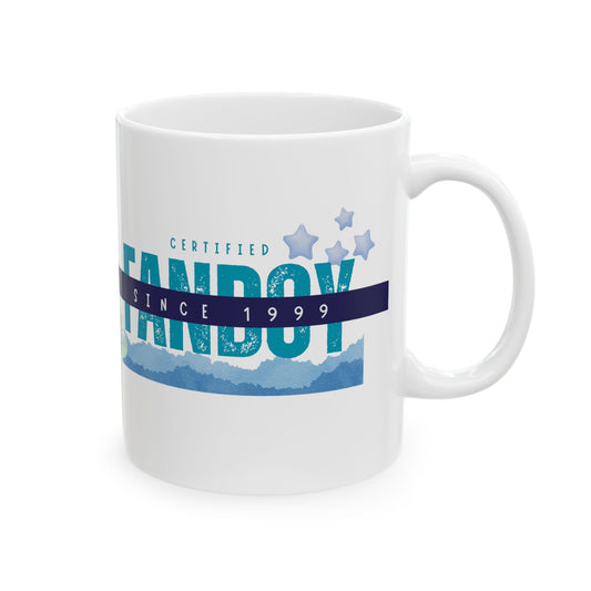 Certified Fanboy Since 1999 – Nostalgic Boyband Mug – Nostalgic Boyband Mug - Unique Gift for Music Lovers, Coffee Cup, Tea Mug, Personalized Gift, Musician's Essential - Mixtape Hearts