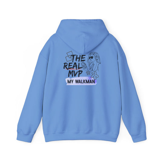 The Real MVP: My Walkman – Vintage Pop Punk Hoodie for Retro Nostalgia Lovers, Gift for Friends, Streetwear Style, Casual Comfort, Unique Birthday Present - Mixtape Hearts
