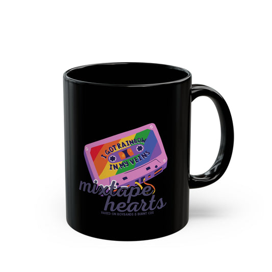 Raised on Boybands & Burnt CDs – Ceramic Mug – Retro Music Lover Mug- Perfect Gift for Music Lovers, Coffee Enthusiasts, Rock Music Fans, Birthday, Valentine's Day, Home Office Decor