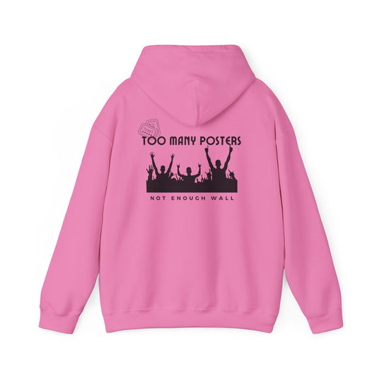 Too Many Posters, Not Enough Wall – Cozy Fangirl Hoodie– Vintage Pop Punk Hoodie for Retro Nostalgia Lovers, Gift for Friends, Streetwear Style, Casual Comfort, Unique Birthday Present - Mixtape Hearts