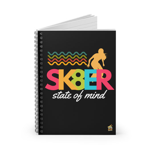 Sk8er State of Mind – Rebellious Thoughts Notebook – Sad Bops Journal– Funny Fan Journal– Nostalgia-Inspired Journal - Cute Stationery, Journal for Fans, Gift for Creatives, School Supplies, Writing Journal - Mixtape Hearts