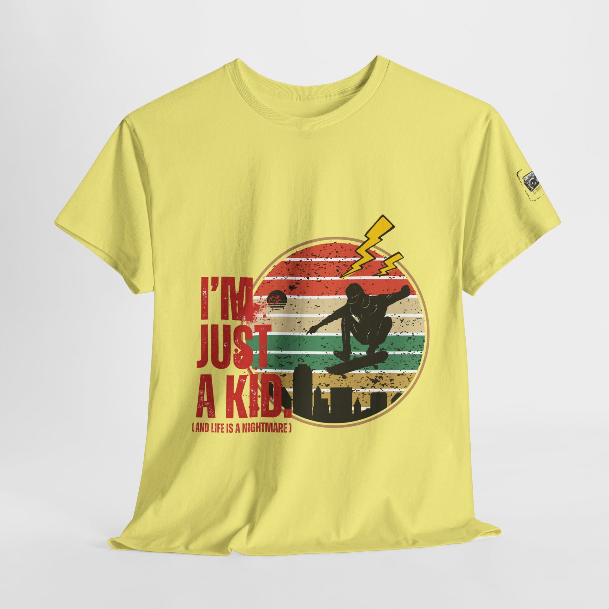 I’m Just a Kid T-Shirt – 2000s Pop Punk Graphic Tee Inspired by Simple Plan, Unisex Cotton T-Shirt, Gift for Young Explorers, Playful Design for All Ages - Mixtape Hearts