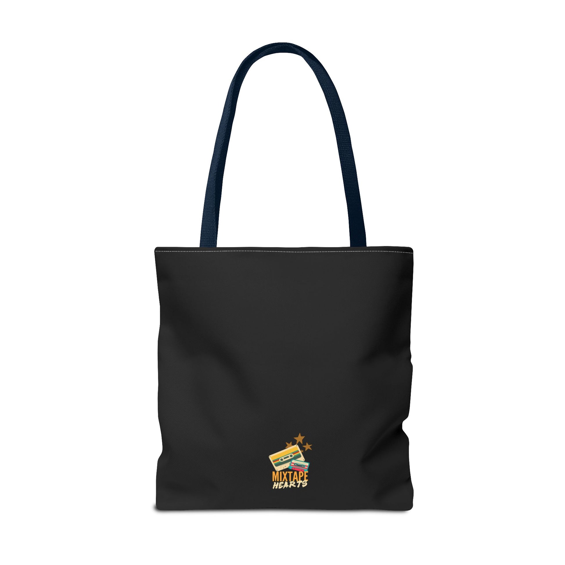 Raised on Boybands & Burnt CDs Tote Bag – Nostalgic Music Tote, Cute Tote, Gift for Fangirls, Fan Merchandise, Artsy Bag, AOP Design - Mixtape Hearts