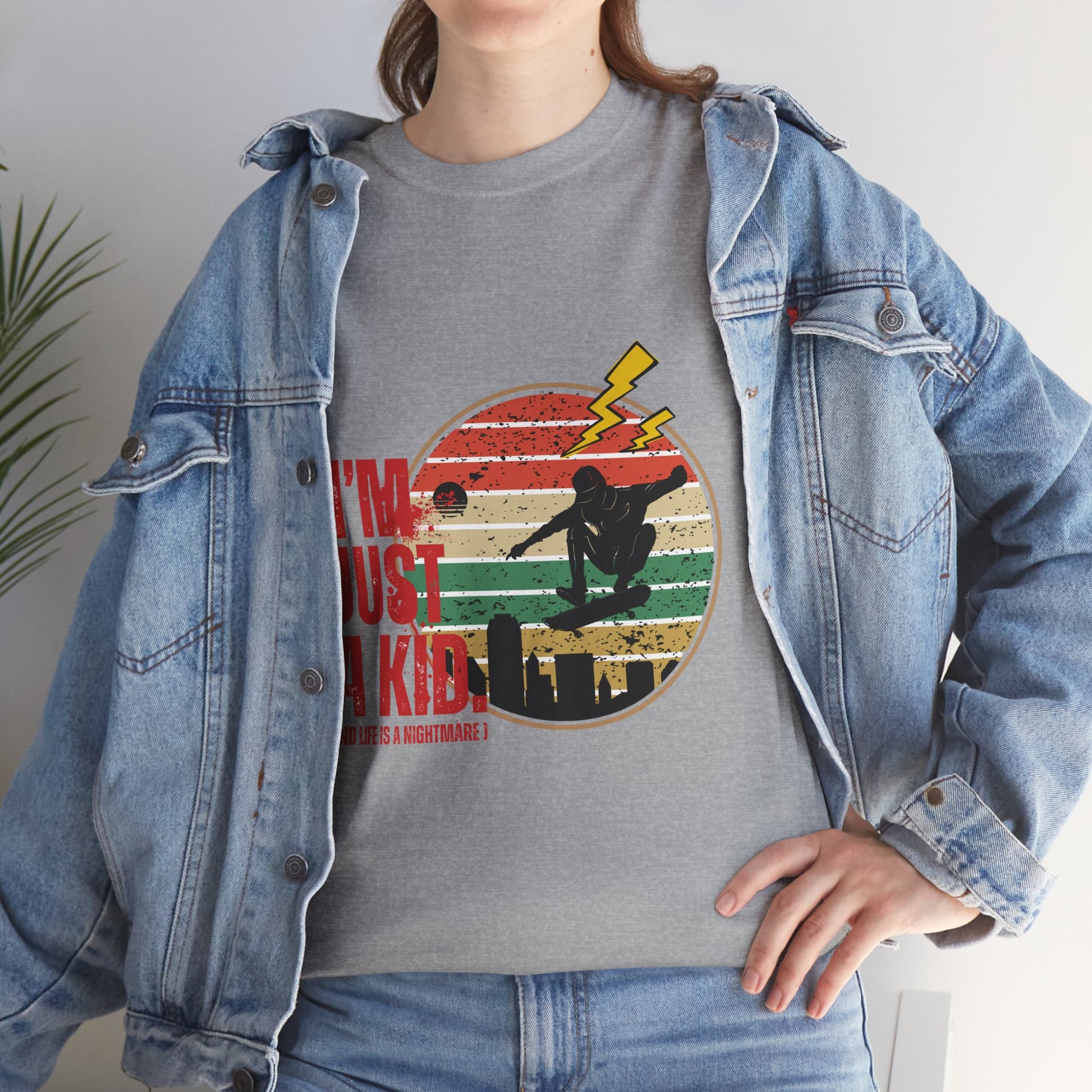 I’m Just a Kid T-Shirt – 2000s Pop Punk Graphic Tee Inspired by Simple Plan, Unisex Cotton T-Shirt, Gift for Young Explorers, Playful Design for All Ages - Mixtape Hearts