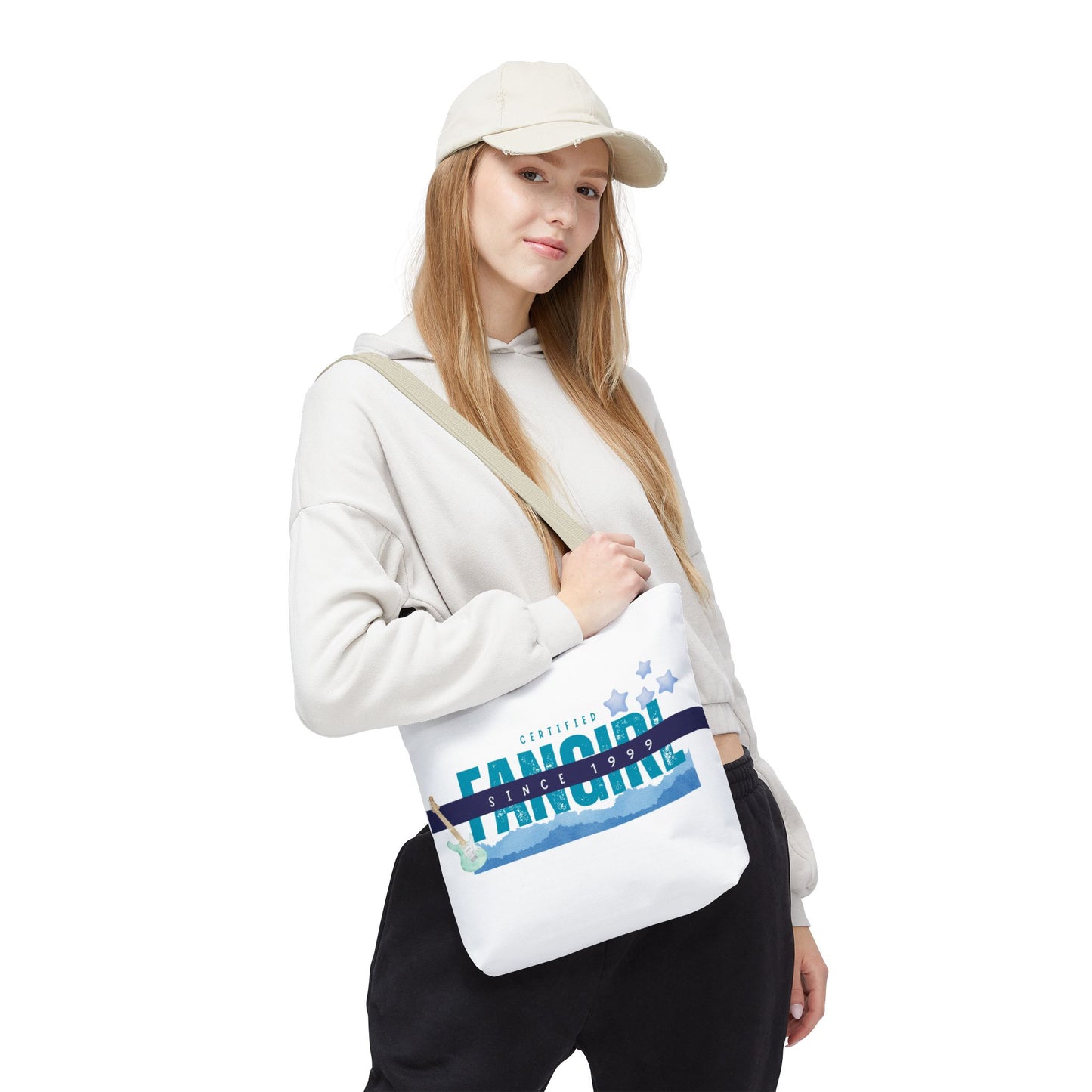 Certified Fangirl Since 1999 – Nostalgic Music Tote, Cute Tote, Gift for Fangirls, Fan Merchandise, Artsy Bag, AOP Design - Mixtape Hearts
