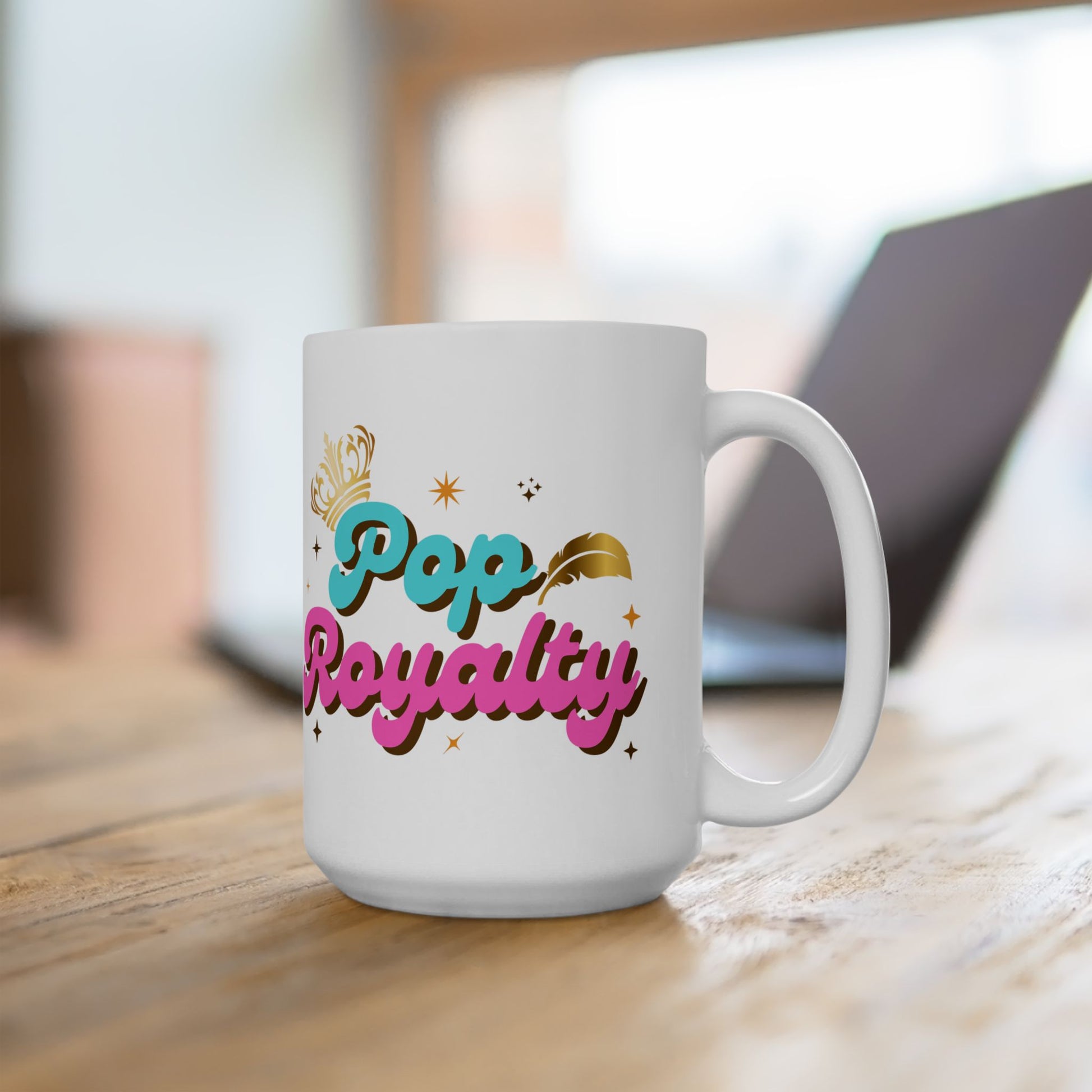 Pop Royalty – Ceramic Mug, Fun Coffee Cup for Outdoor Lovers, Perfect for Camping, Birthdays, Gifts, and Summer Fun - Mixtape Hearts