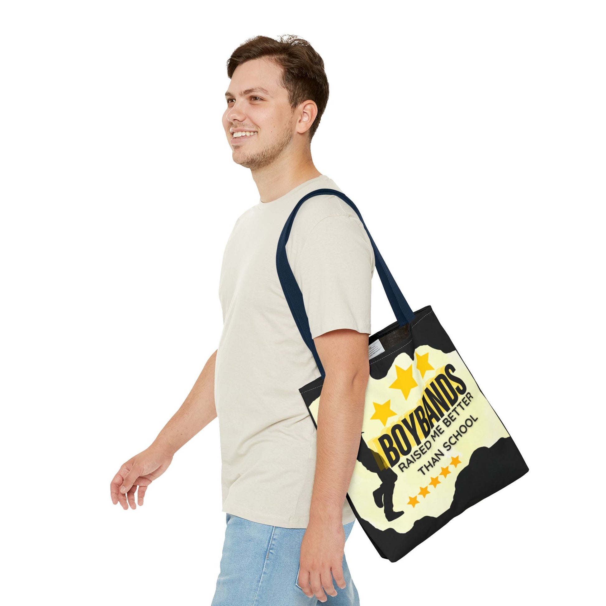 Boybands Raised Me Better Than School – Retro Music Tote – Pop Music Tote Bag – Nostalgic Music Tote - Mixtape Hearts