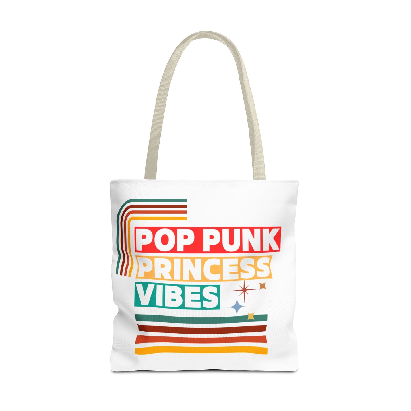 Pop Punk Princess Vibes – Loud & Cute Tote Bag– Emotional Era Tote Bag - AOP, Fun and Stylish, Perfect for Music Lovers, Gift for Friends, Everyday Use, Beach Bag, Eco-Friendly - Mixtape Hearts